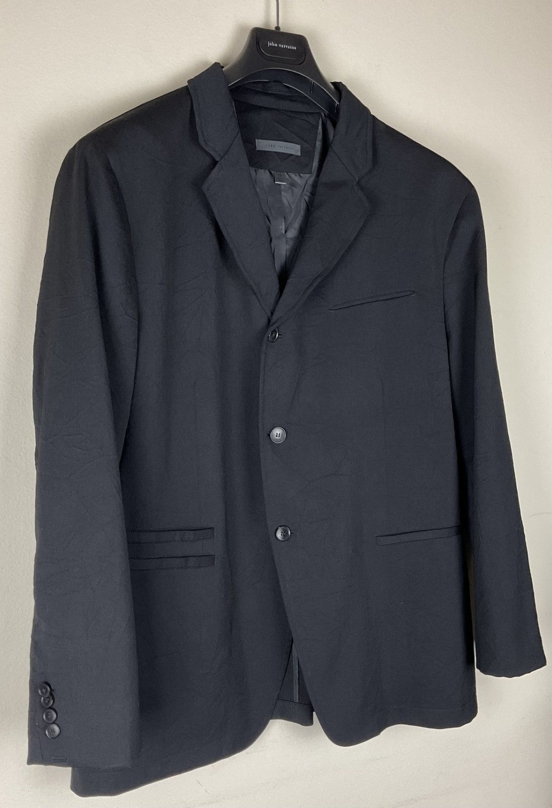 $1498 New John Varvatos Collection Silo Black Blazer Jacket Coat EU58 US48