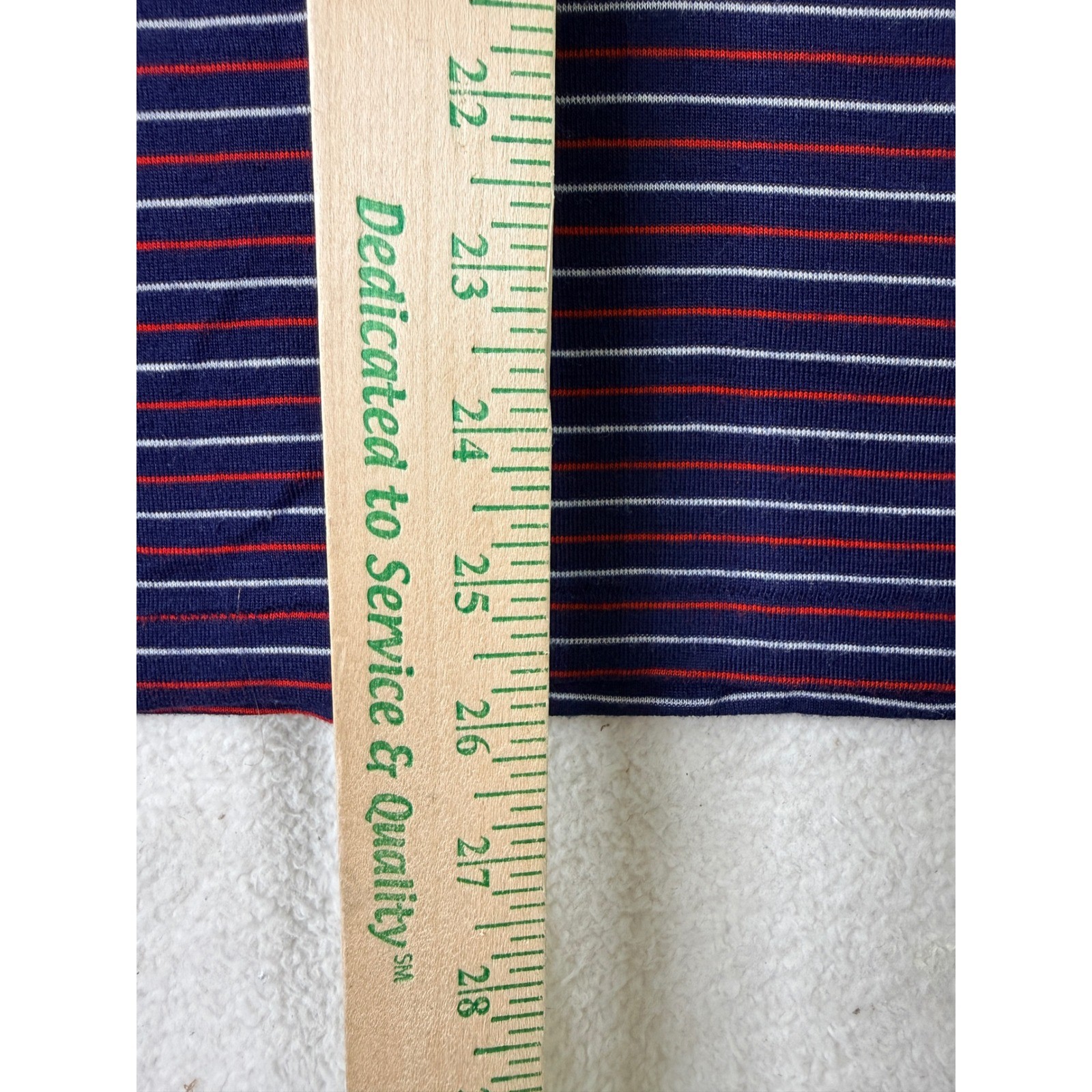 REI Vintage Meraklon Polypropylene Base Layer Top S Navy Red Striped Gorpcore