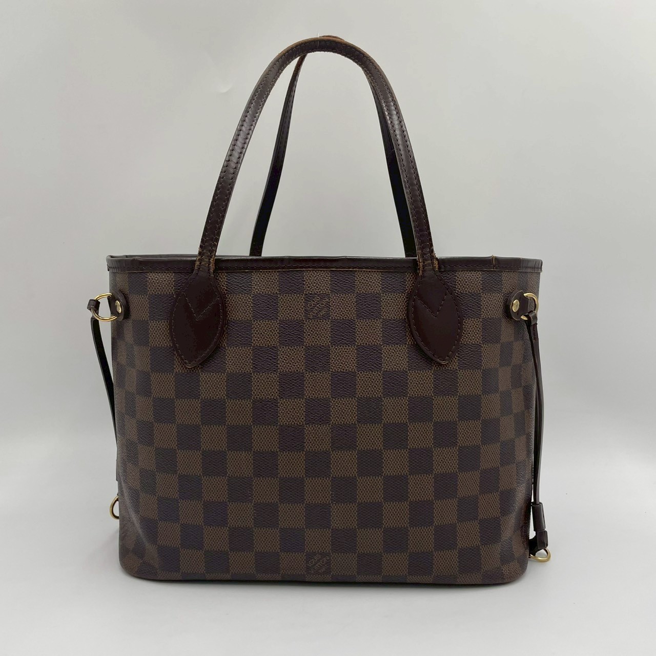 LOUIS VUITTON Damier Ebene Neverfull PM N51109 Tote Bag Brown Women’s 2467