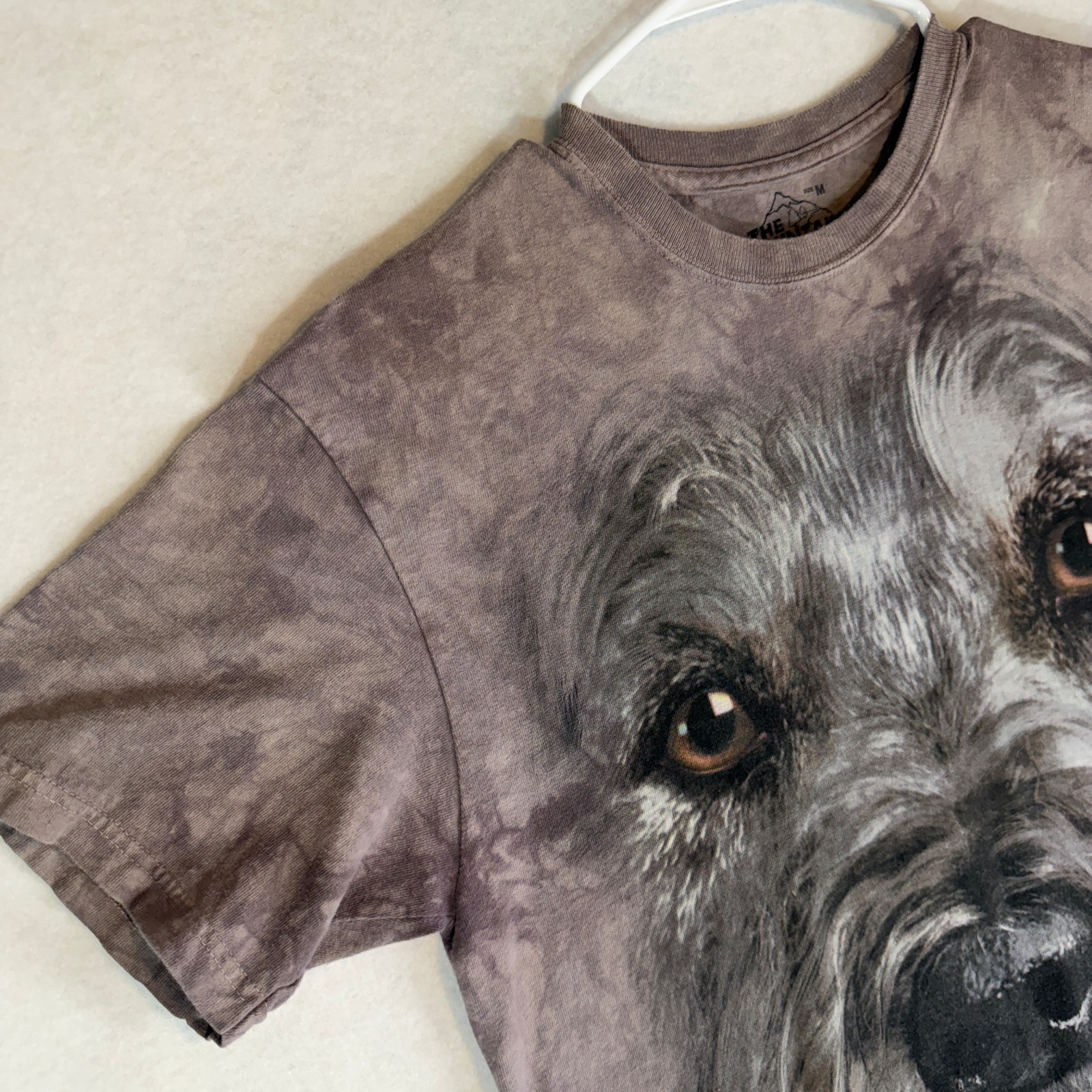 The Mountain Scottish Terrier Dog Tie Dyed Brown All Over Print T-shirt Medium