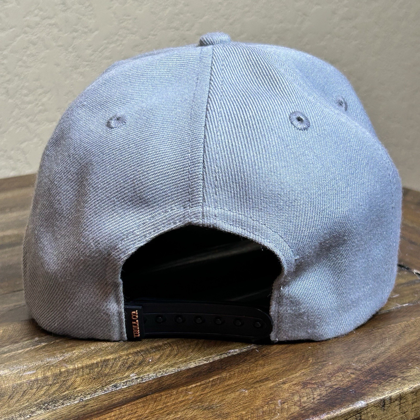 Troll Co Clothing Blue Collar Support Trucker Hat Gray Snapback Baseball Cap