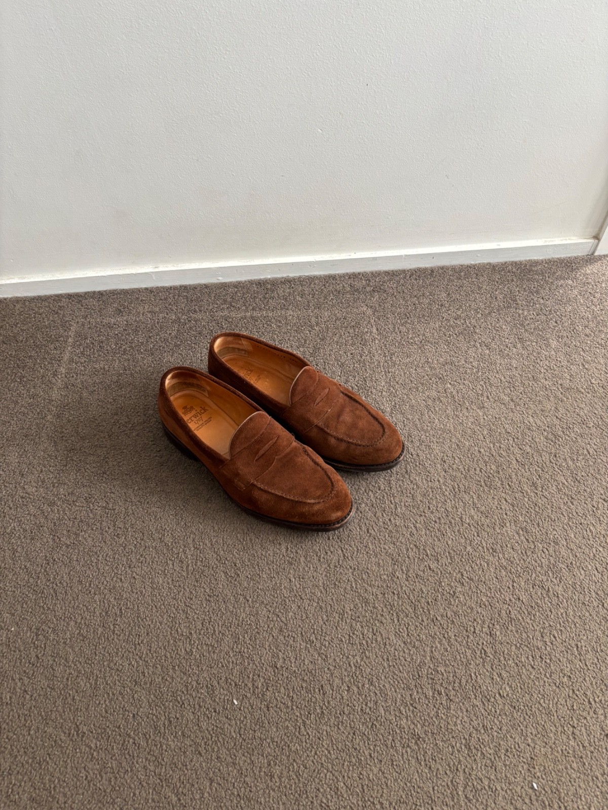 Berwick Polo Suede Penny Loafer Goodyear Welted 10.5 UK 11.5 US Mens