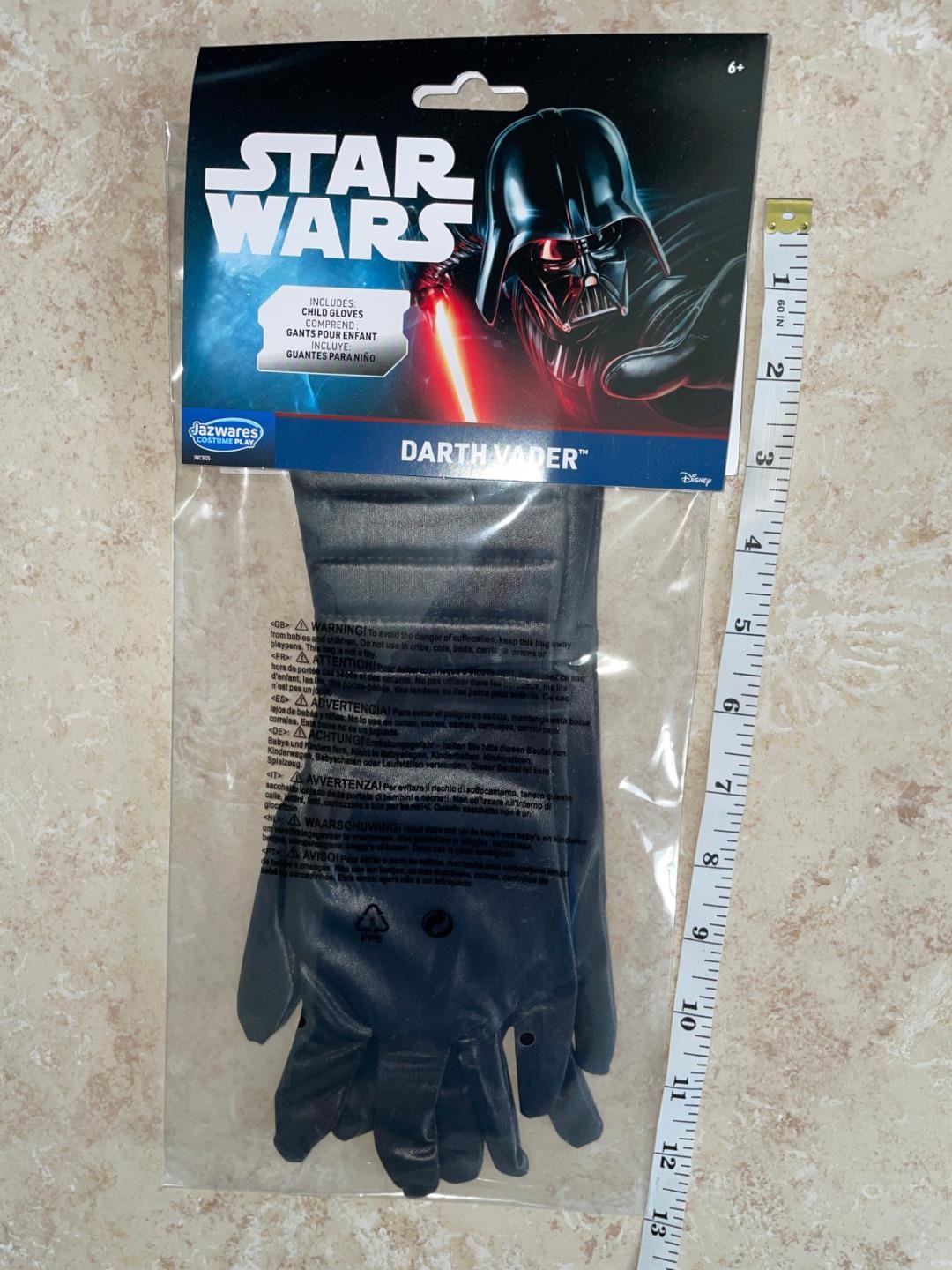 BOYS STAR WARS DARTH VADER GLOVE HALLOWEEN COSTUME JWC3025 NEW