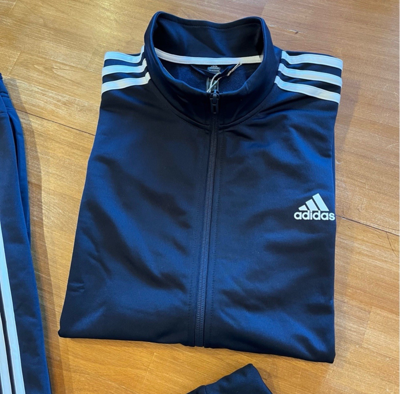 adidas Essentials Tricot 3-Stripes Tracksuit 2 Piece Set Blue Men Multiple Sizes