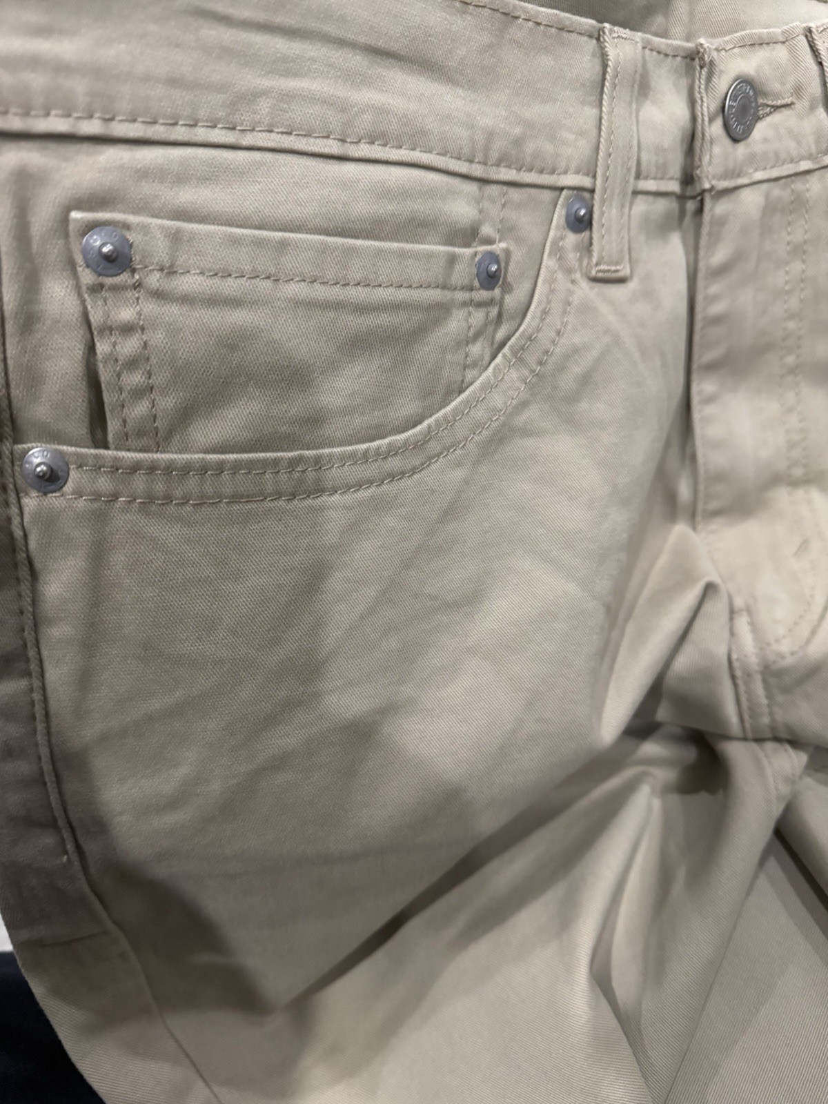 Levi’s Men’s 514 Straight Fit Stretch Jeans, Tan, 34×30 Sits Below Waist