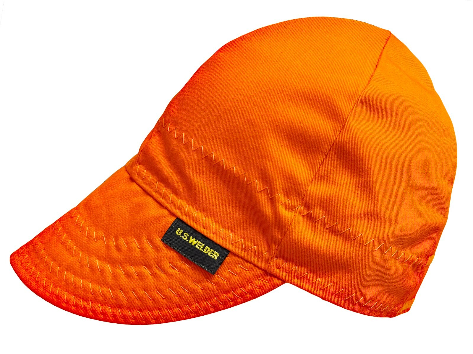 U.S. WELDER Welding Caps Welders Hat Solid ORANGE Reversible by Comeaux Supply