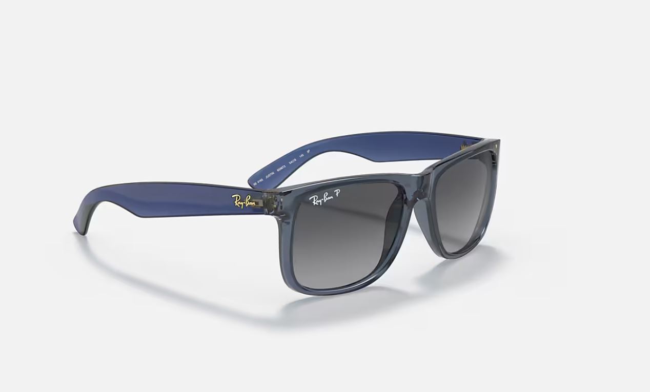 Ray-Ban Justin Classic Transparent Blue/Grey Gradient Polarized 54 mm Sunglasses