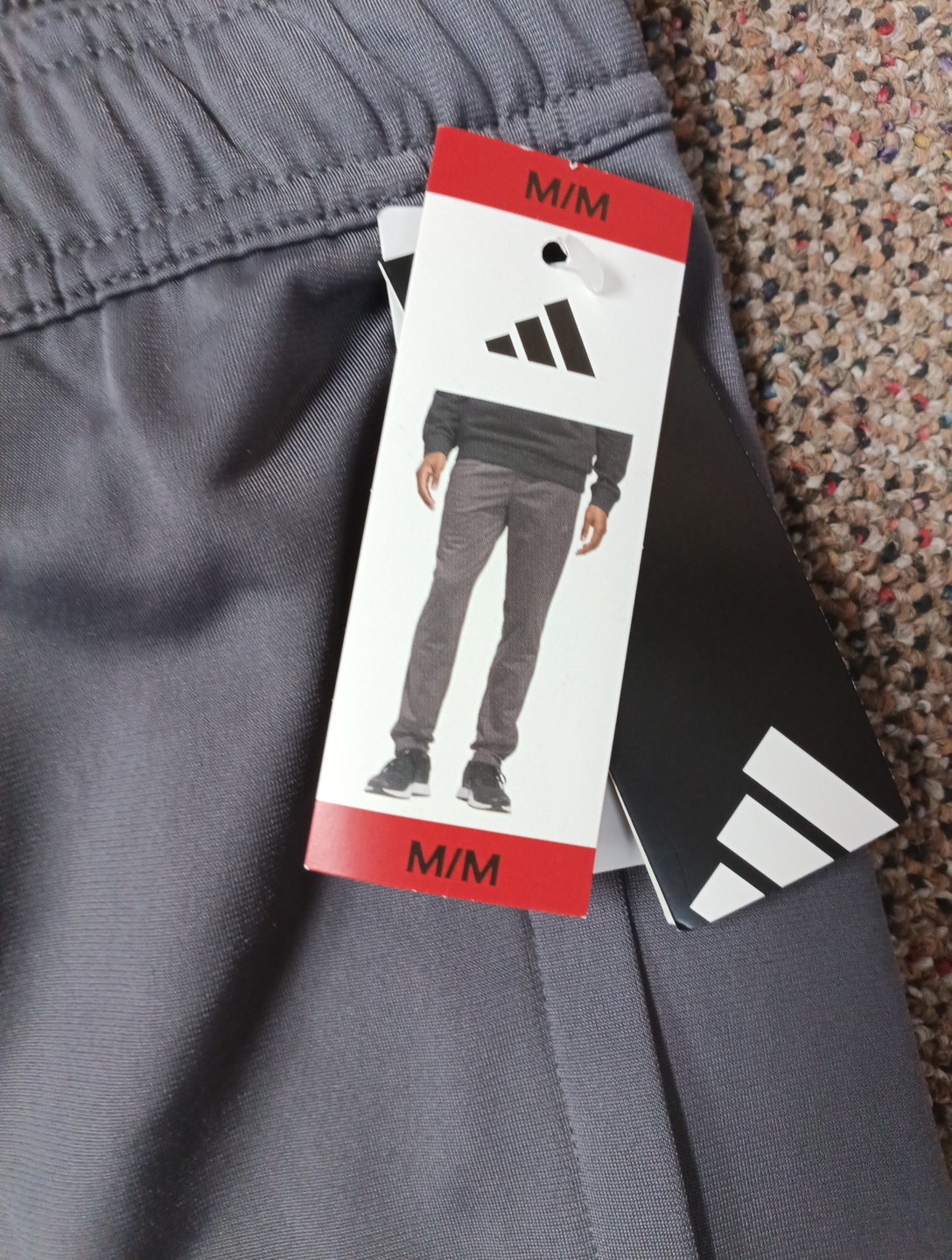 Adidas Men’s Tricot Pants, Gray, Size M- KD 3637