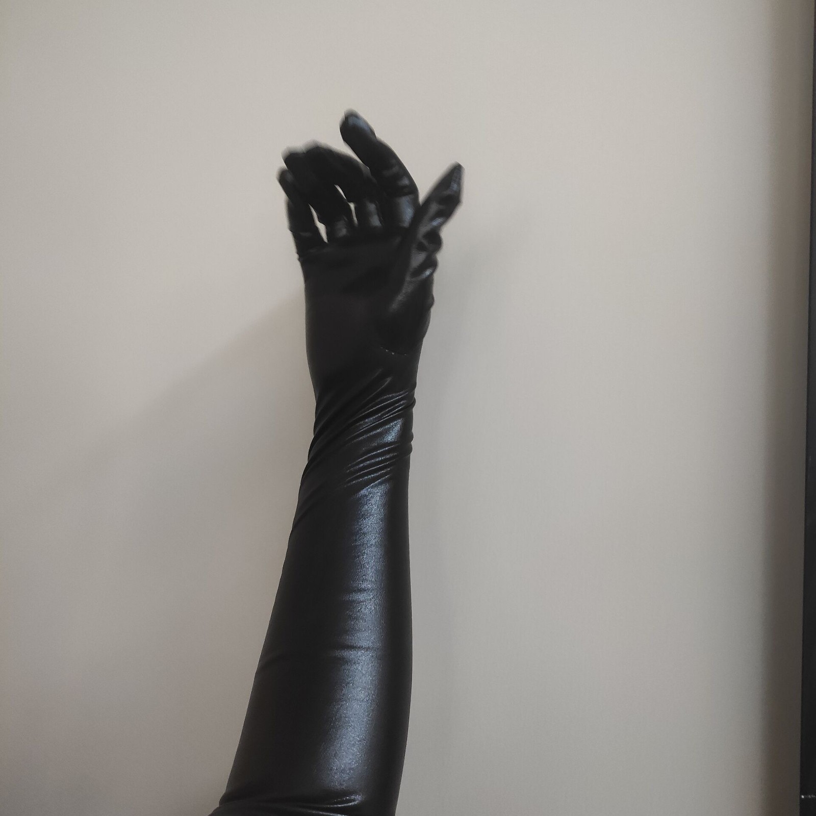 Patent Leather Wet Look Arm Length Gloves Opera Gloves Woman Roleplay Woman New