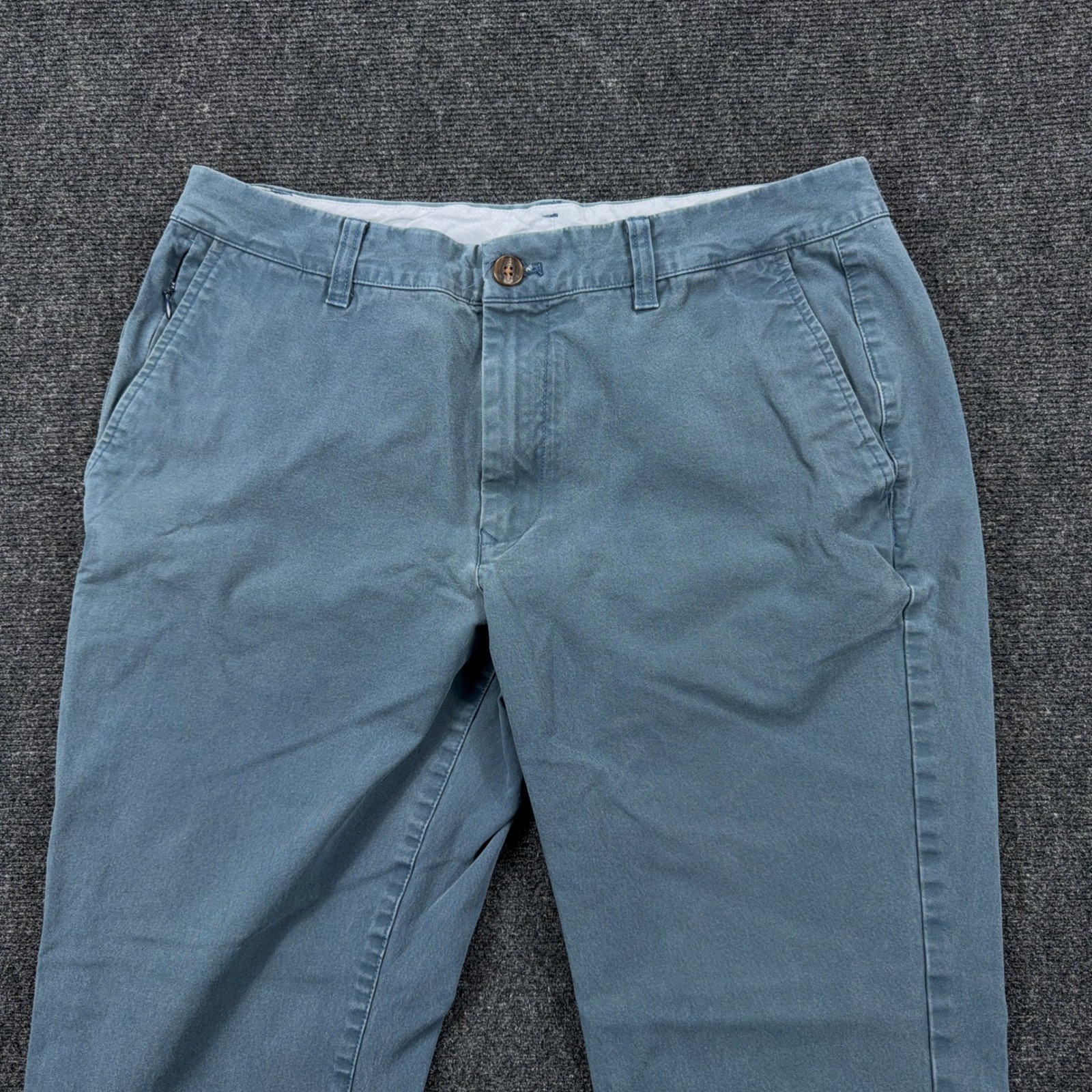 Bonobos Slim Taper Chinos Stretch Cotton Blend Pants 33×28 Blue Casual Workwear