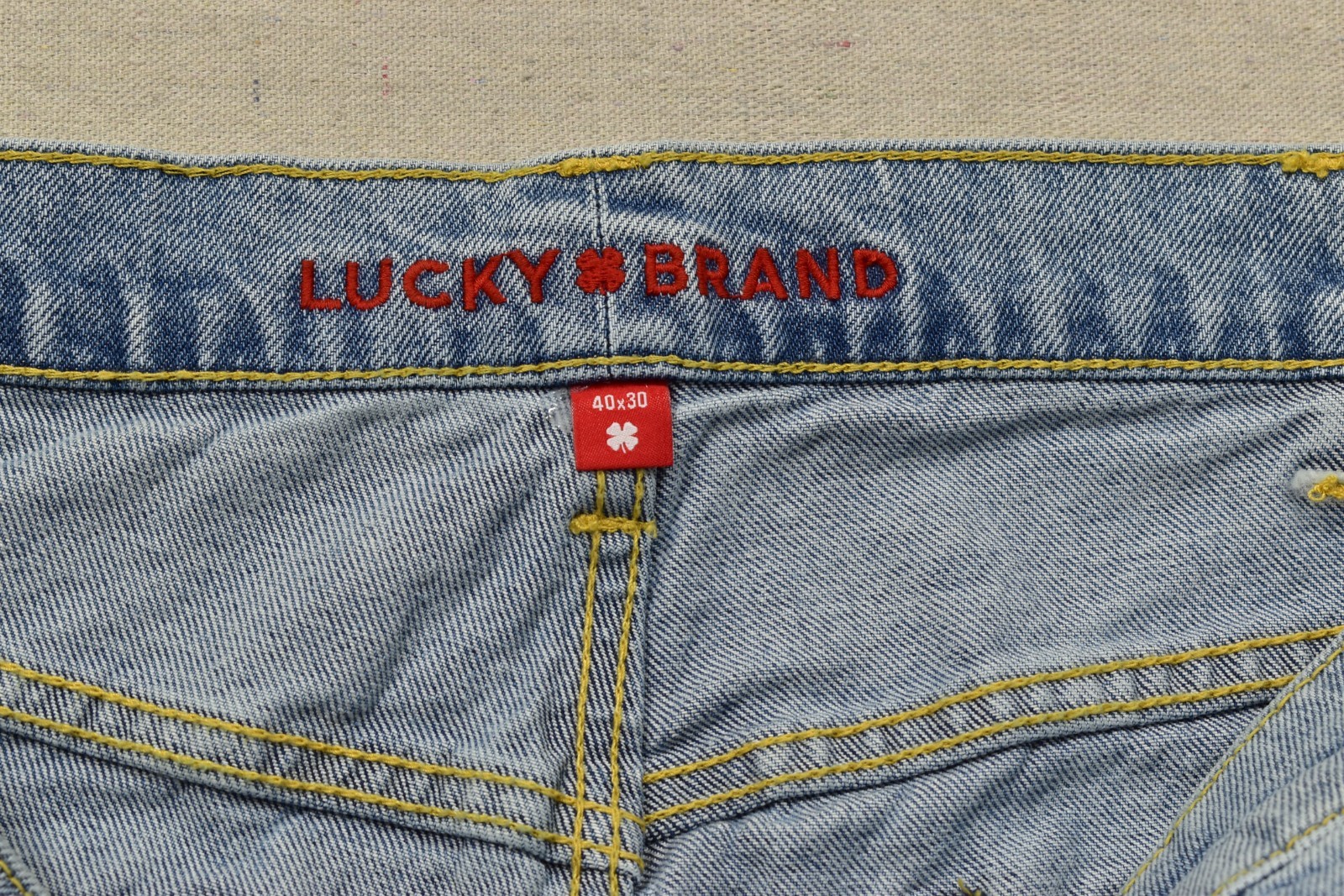 Lucky Brand Men’s Athletic Fit Denim Jeans Monaco Blue 5-Pocket Zip 40×30 NEW