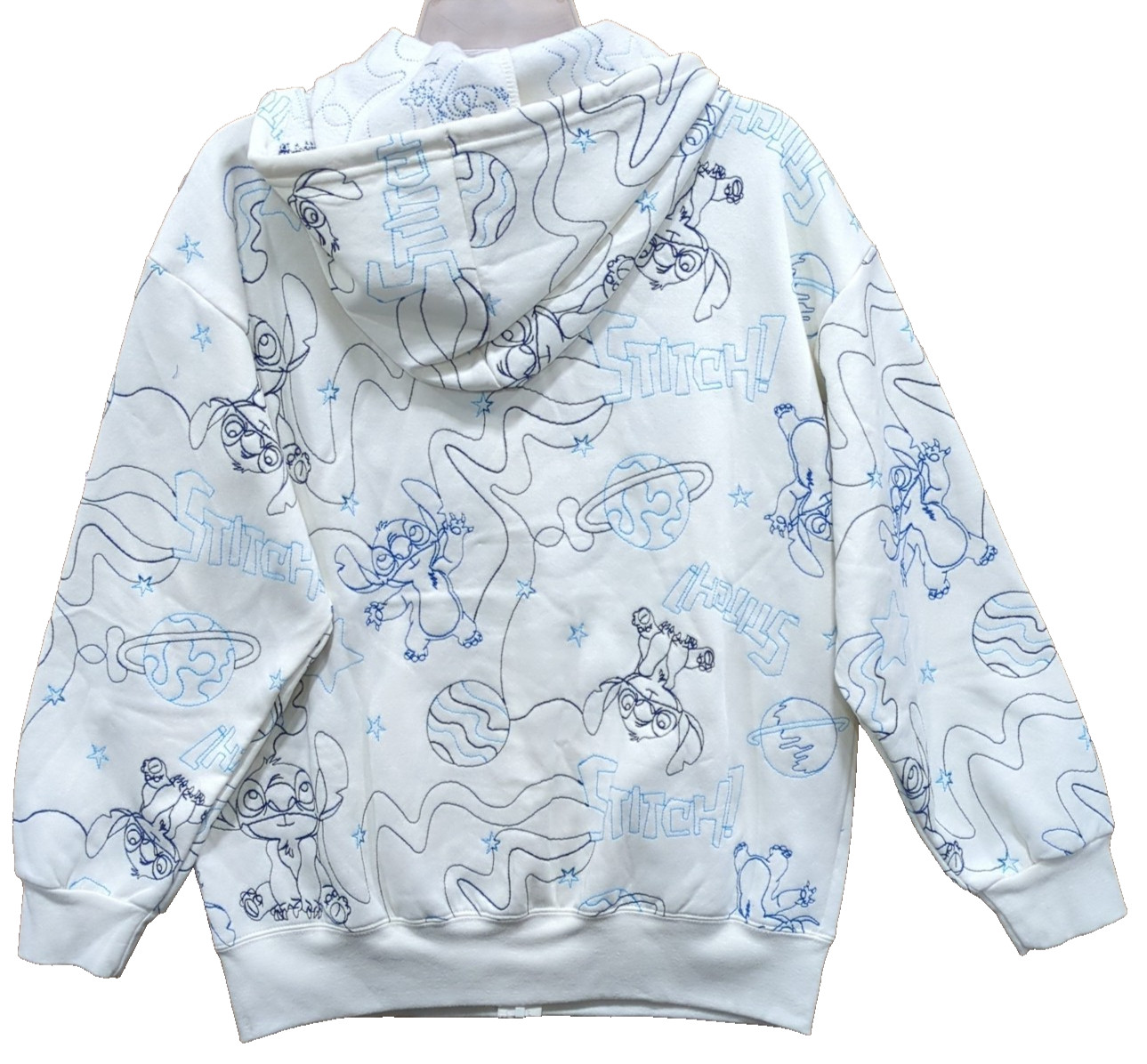 Disney Stitch Women’s Character Pockets Embroidered Zip Hoodie Jacket Upick Size