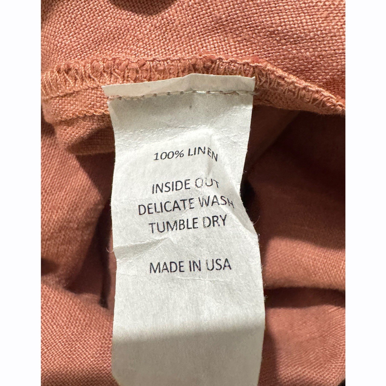 SUUNDAY The Emma 100% Linen Belted Midi Dress Blush Pink Oversized XS/S