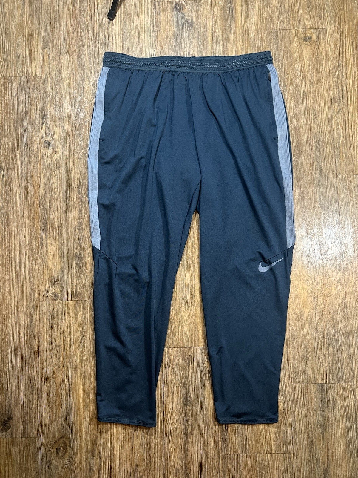 Nike Mens Track Pants Sweat Joggers 2XL Blue Slim Dri-Fit Dry Strike Training