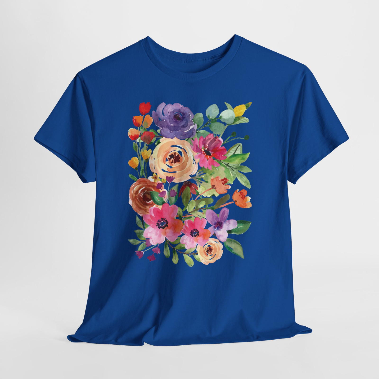 Rose Floral Bouquet Beautiful Pink Graphic T Shirt Tee Top S-XL Plus 2X 3X 4X 5X