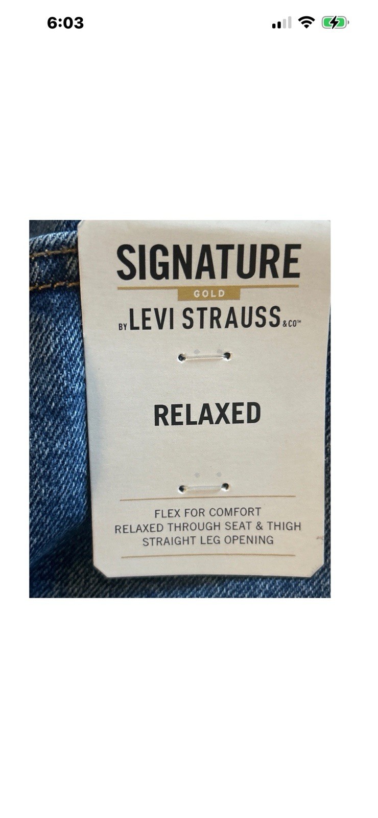 Signature by Levi Strauss Gold Relaxed Fit Men Straight Leg Jeans Blue 42×32 NEW