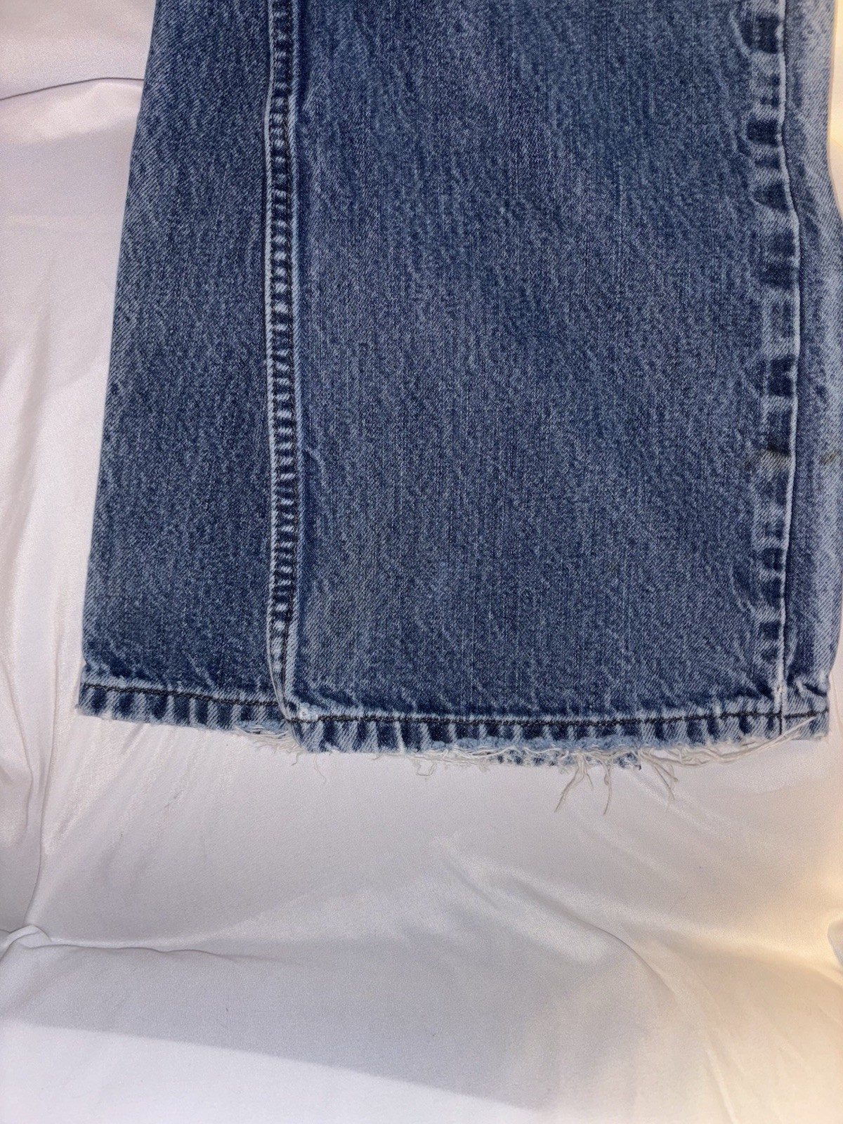 VTG Harley Davidson Blue Denim Straight Fit Jeans Medium Wash Distressed 32/32