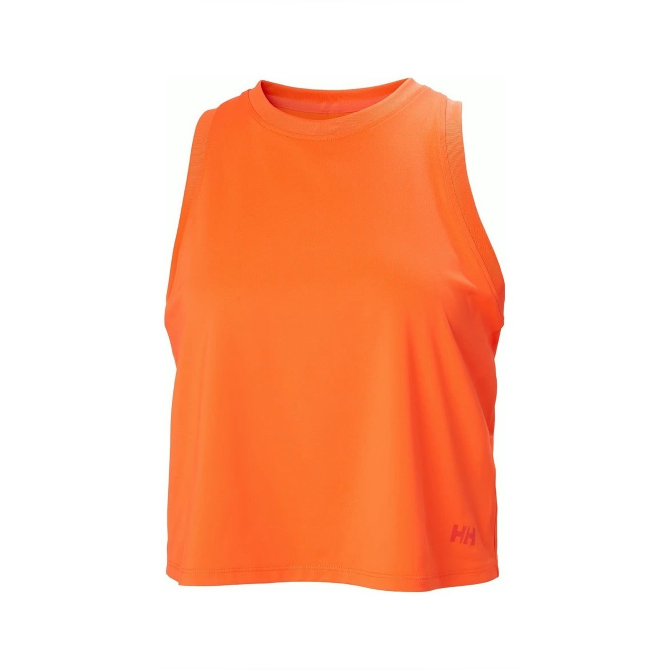 Helly Hansen Ocean Cropped Tank Top Bright Orange Large Neon Sleeveless NWT