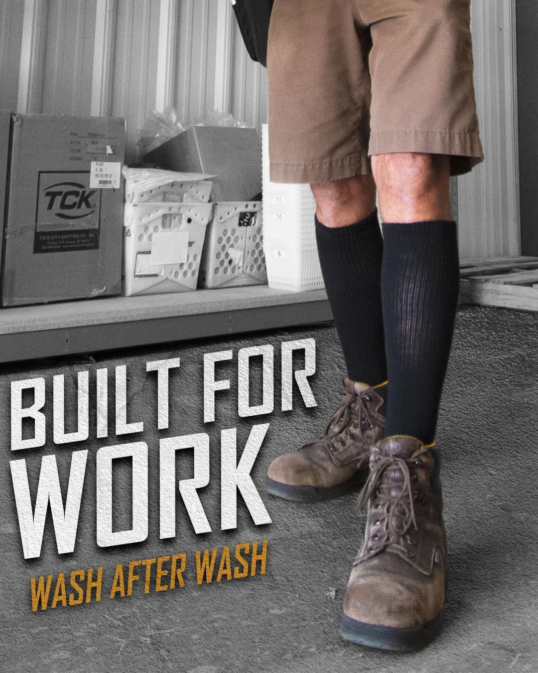 Over the Calf Work Socks for Men and Women 9-11 10-13 13-15 Moisture Wicking Tal