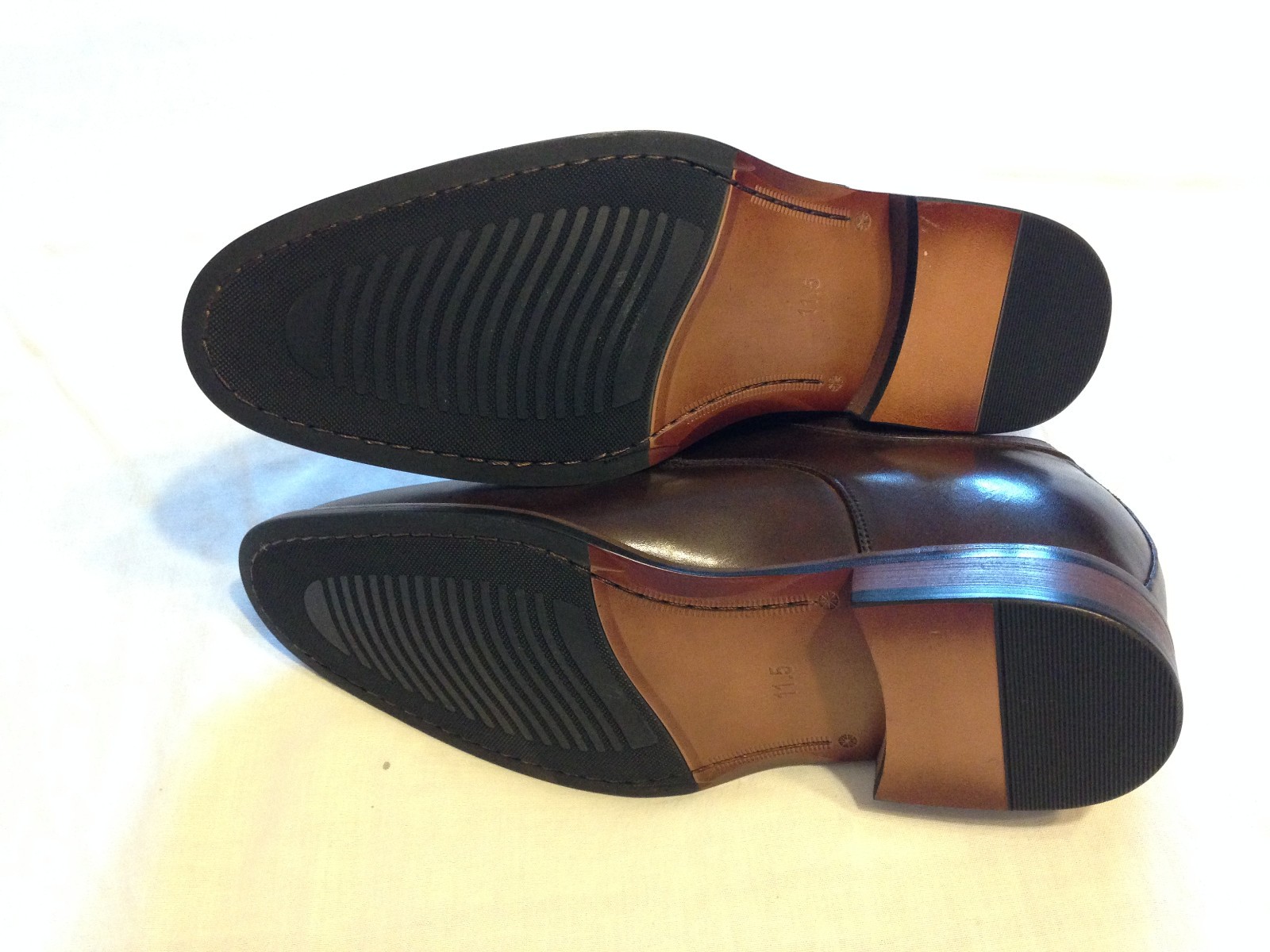 CALTO Y7426 2.8 INCHES TALLER OXFORD DRESS SHOES IN BROWN – SIZE 11.5
