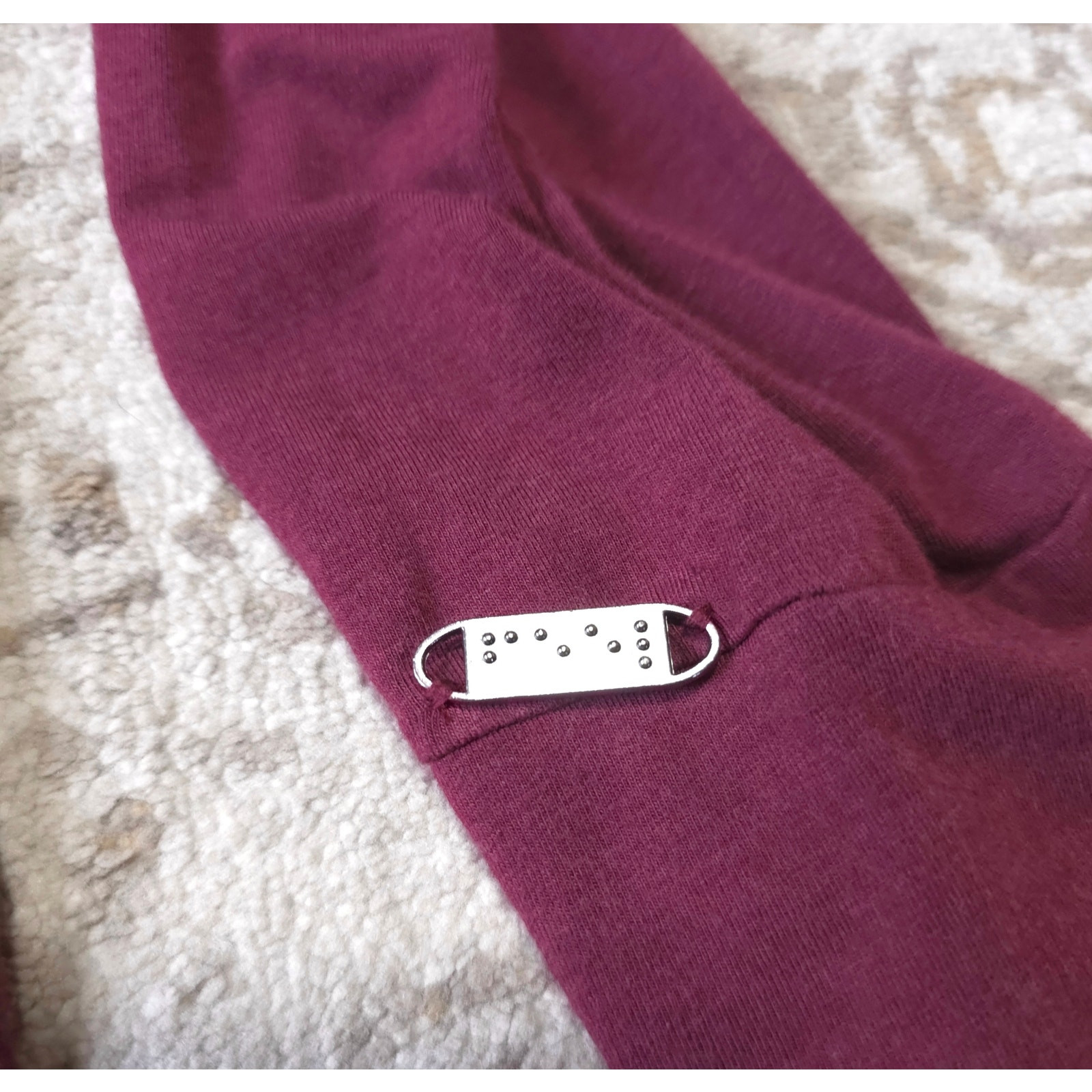 Two Blind Brothers Long Sleeve Hoodie Mens Size L Maroon Color Rayon From Bamboo
