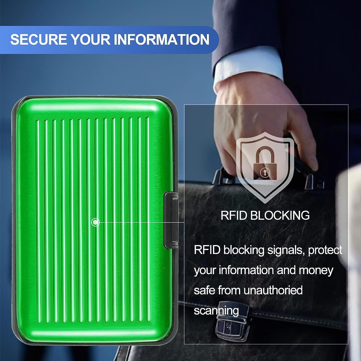 Waterproof Business ID Credit Card Wallet Holder Aluminum Metal Pocket Case Box