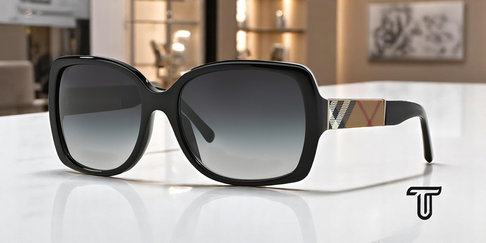 BURBERRY BE4160 34338G Black Grey Gradient 58 mm Women’s Sunglasses