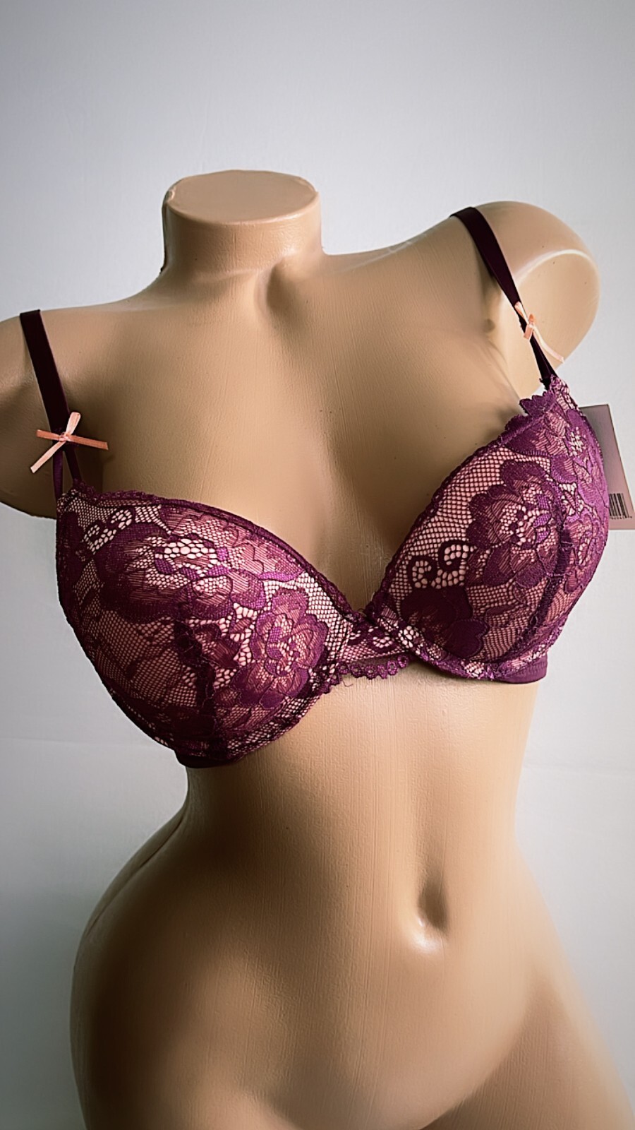 Extreme Ultimate Padding Power Lift Add 2 Cup Sizes Lace U Back Push Up Bra 1724