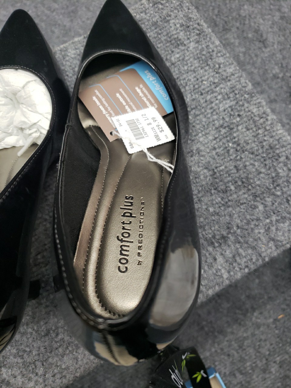 Womans Comfort Plus By Predictions Slip On Stiletto Pumps Size 8.5 Black