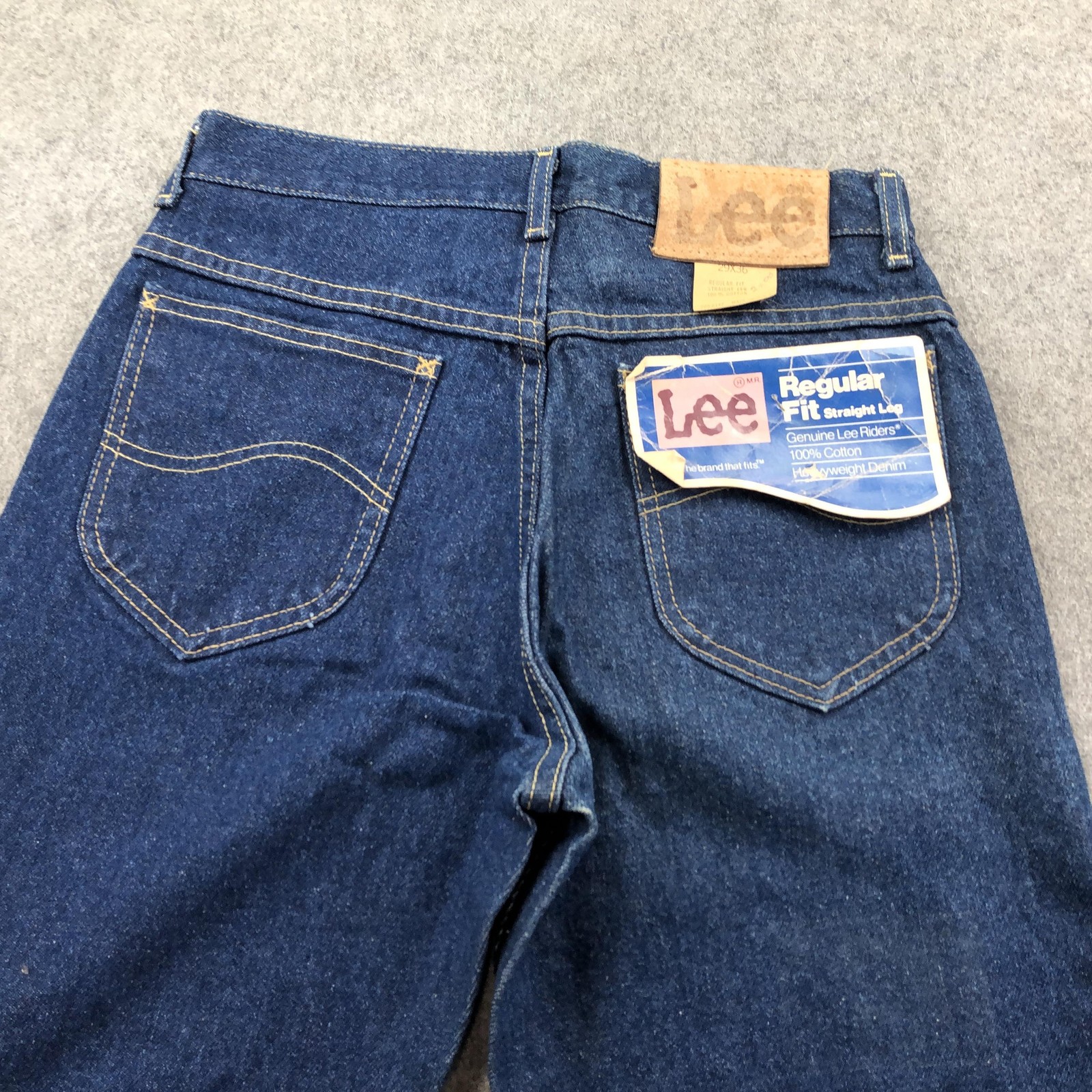 Vintage Lee Riders Jeans Mens 29×36 Blue Dark Wash Regular Straight Denim USA