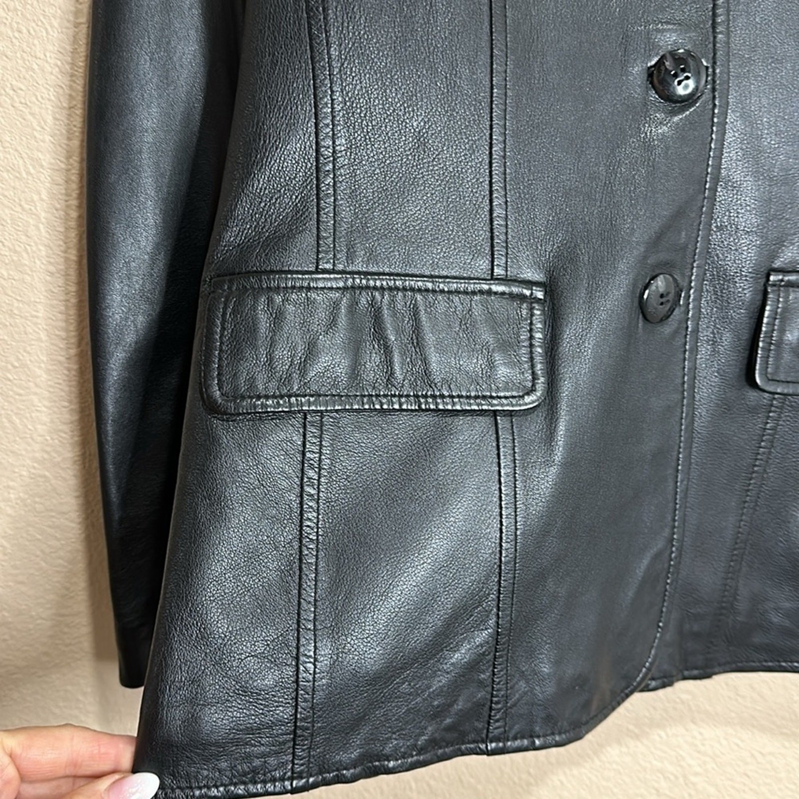REM GARSON Ladies’ Vintage Leather Jacket, Size M, EUC