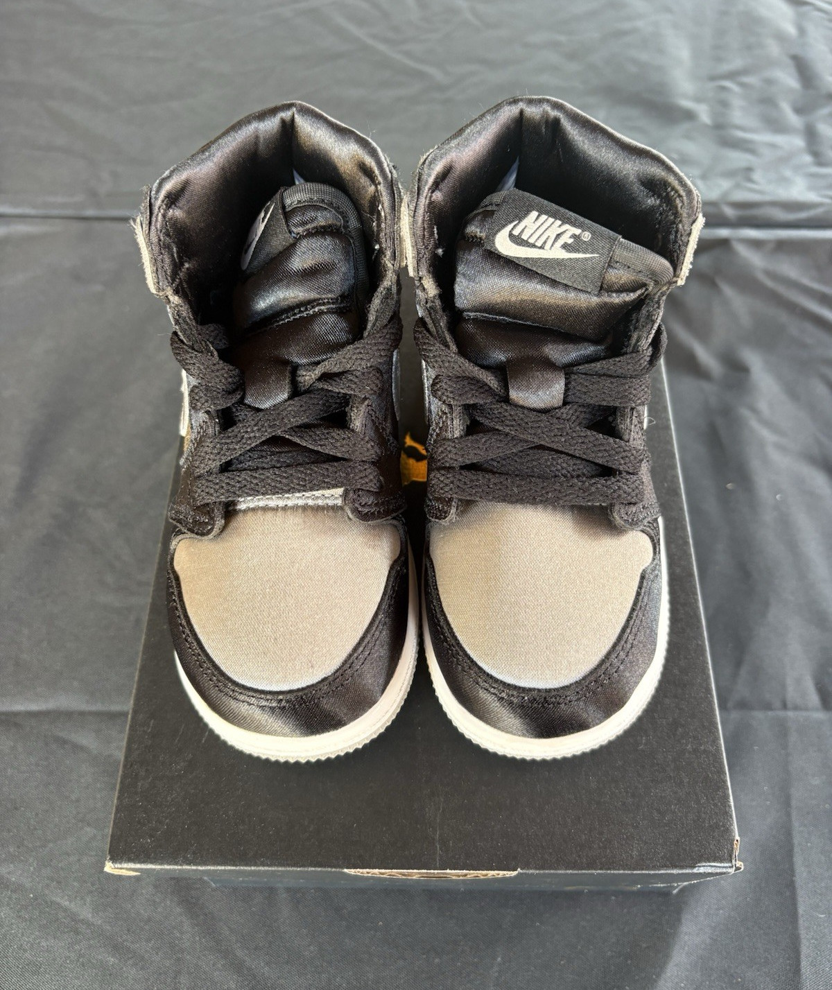 Jordan Air Jordan 1 Mid Kids Sneaker US 7C Black/Gray Mid Top Leather FD5305-010