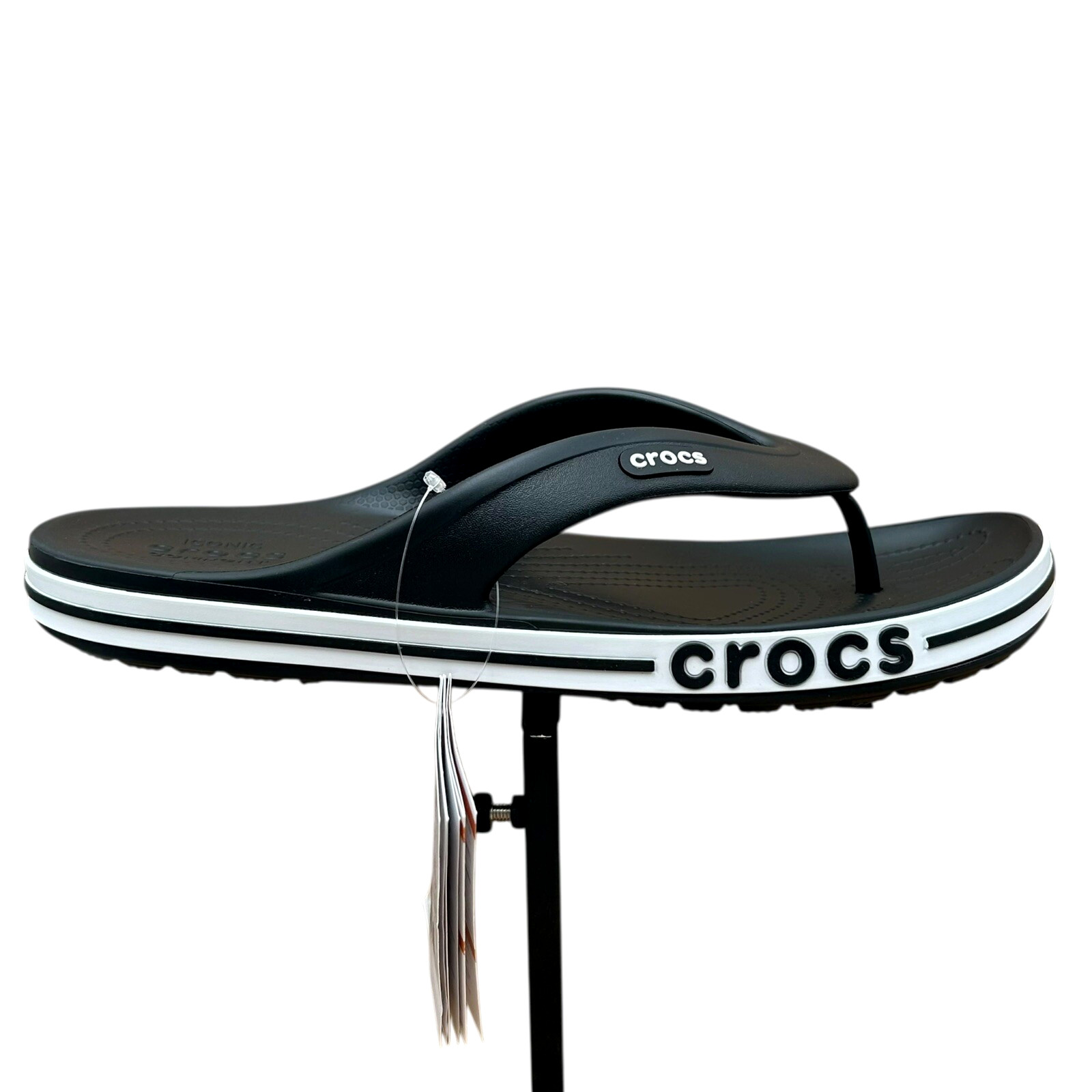 Crocs Mens Bayaband Flip Flop Sandal Size 10-11 Black Water Friendly Lightweight