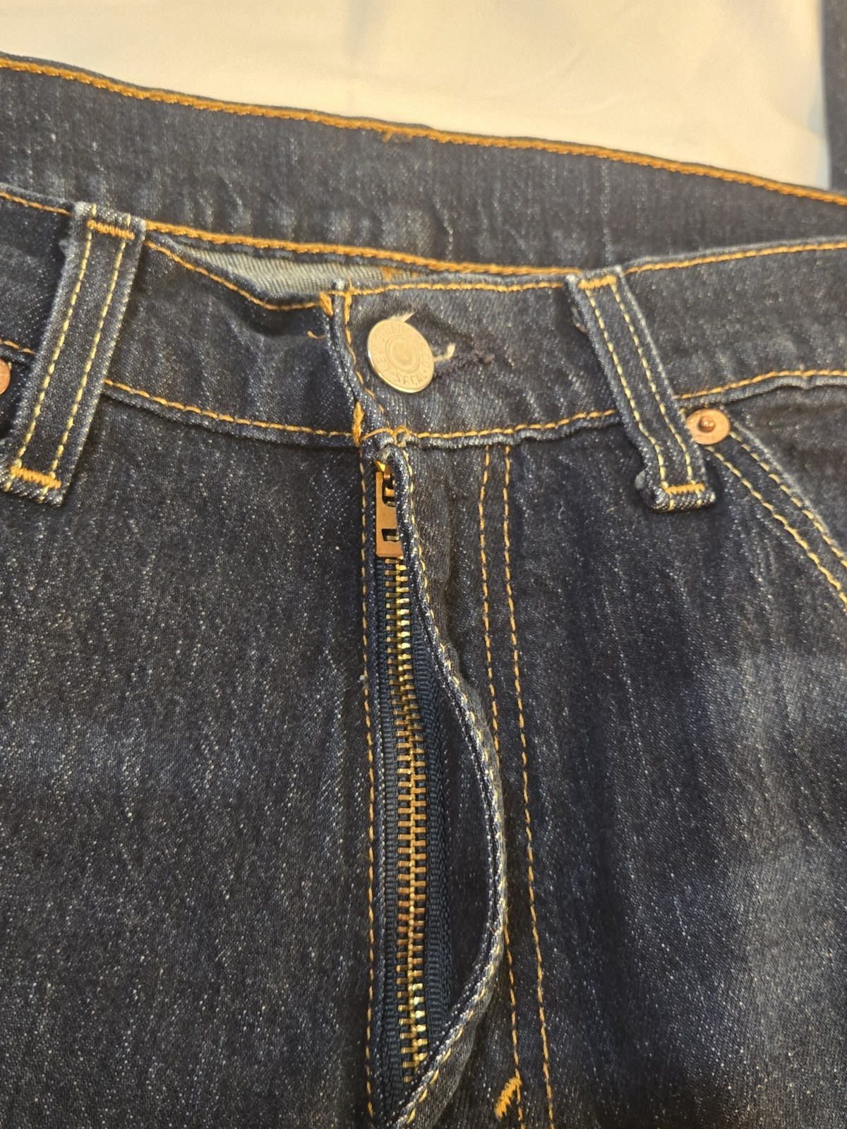 Levi’s 505 Regular Fit Jeans Men’s 32×32 Dark Wash Straight Leg Denim Red Tab