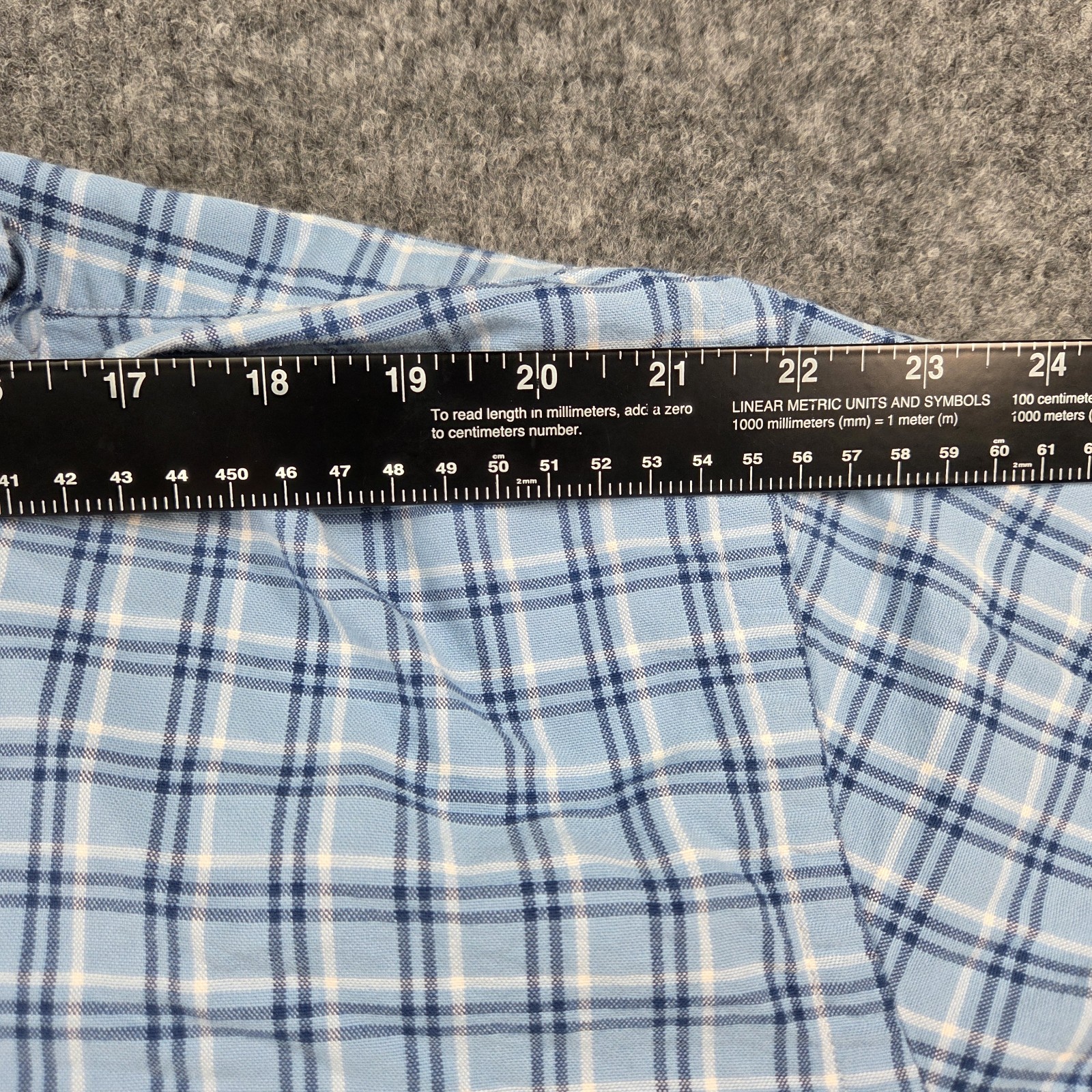 Cremieux Button Down Shirt 2XB Blue Plaid Cotton Long Sleeve