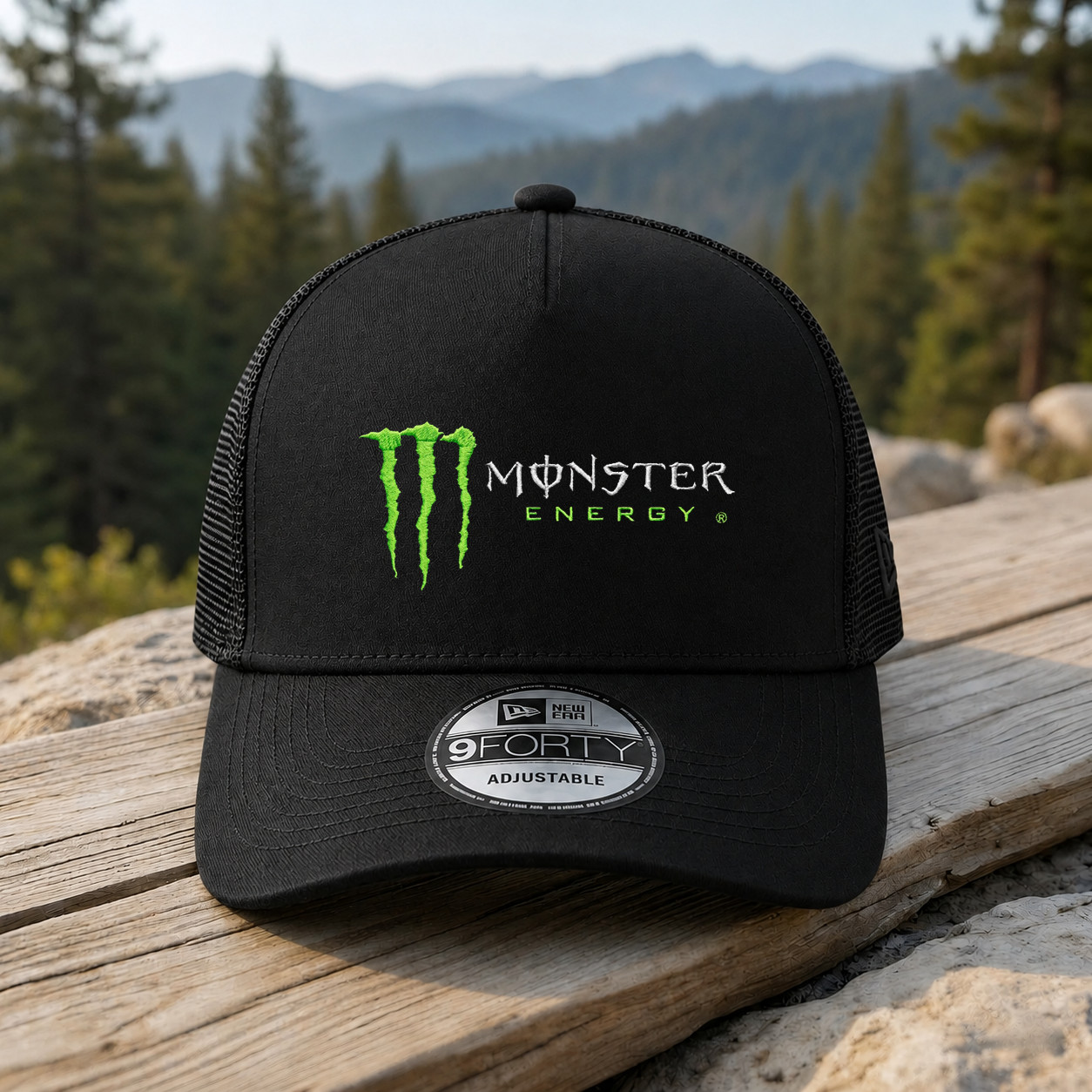 Monster Energy Green Embroidered Trucker Cap Adjustable Unisex Style Gift