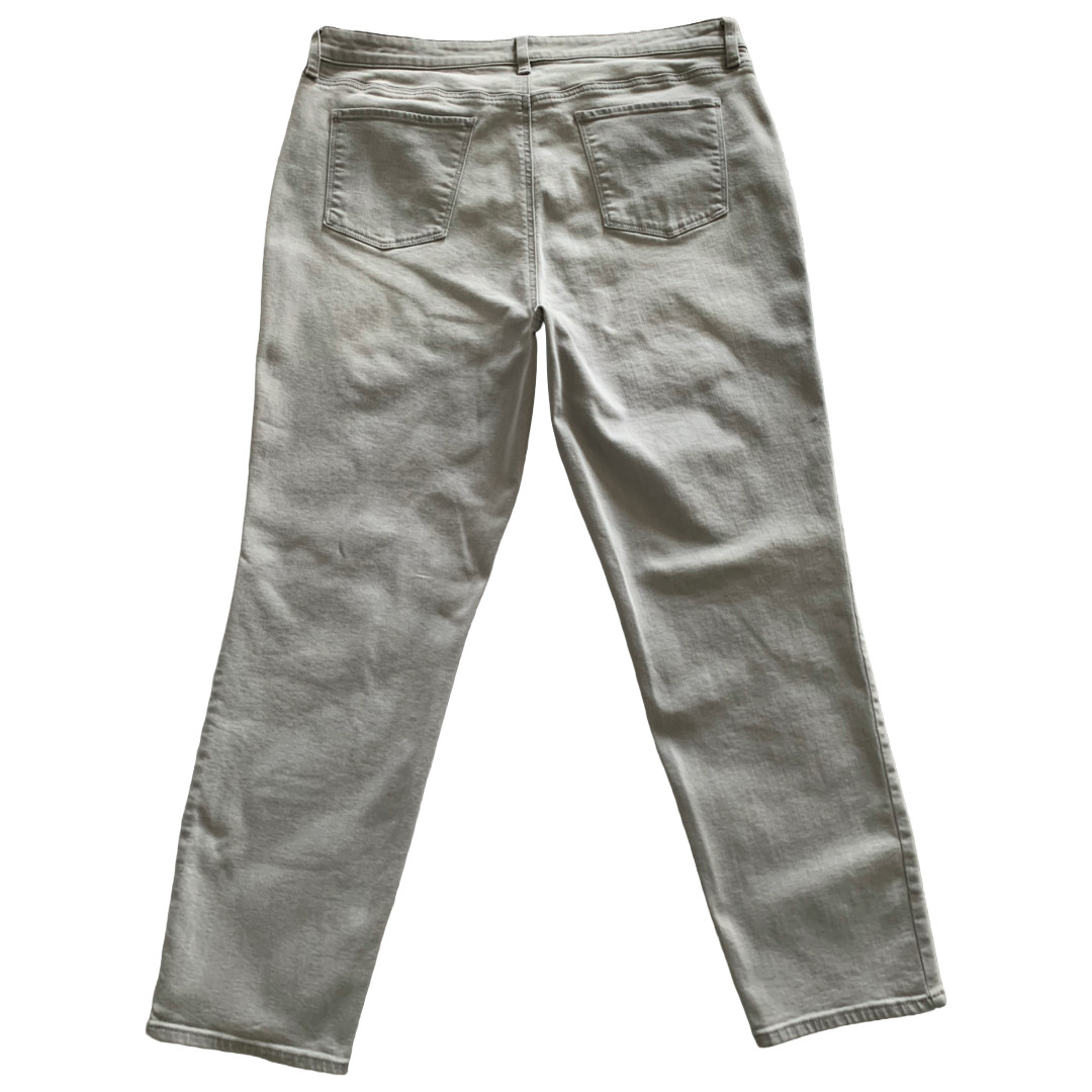 NWOT TALBOTS Womens’ Light Gray Zenith Wash Slim Ankle Jeans Size 16
