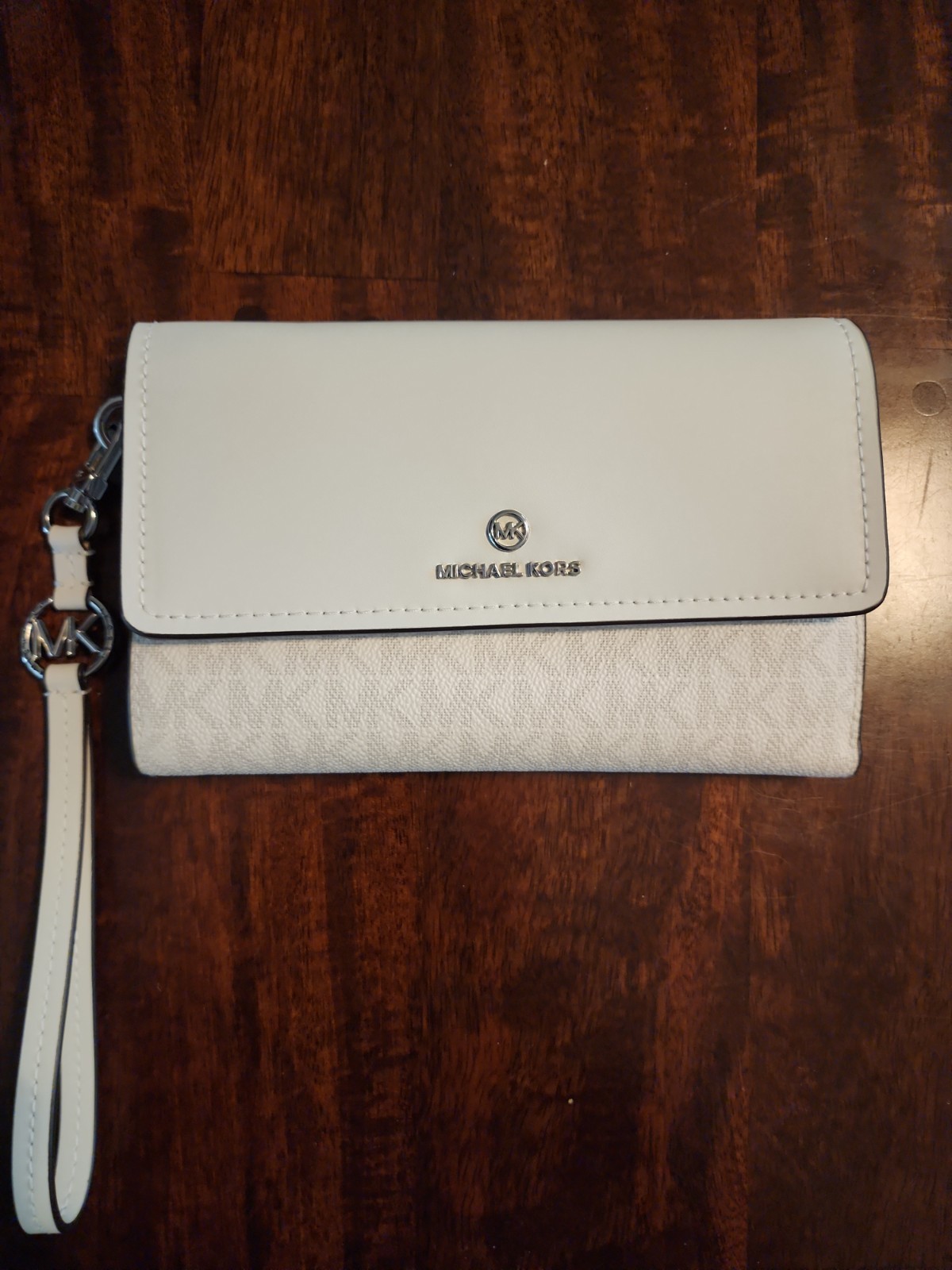 Michael Kors Jet Set Travel Signature Wallet Clutch WHITE – NWOT