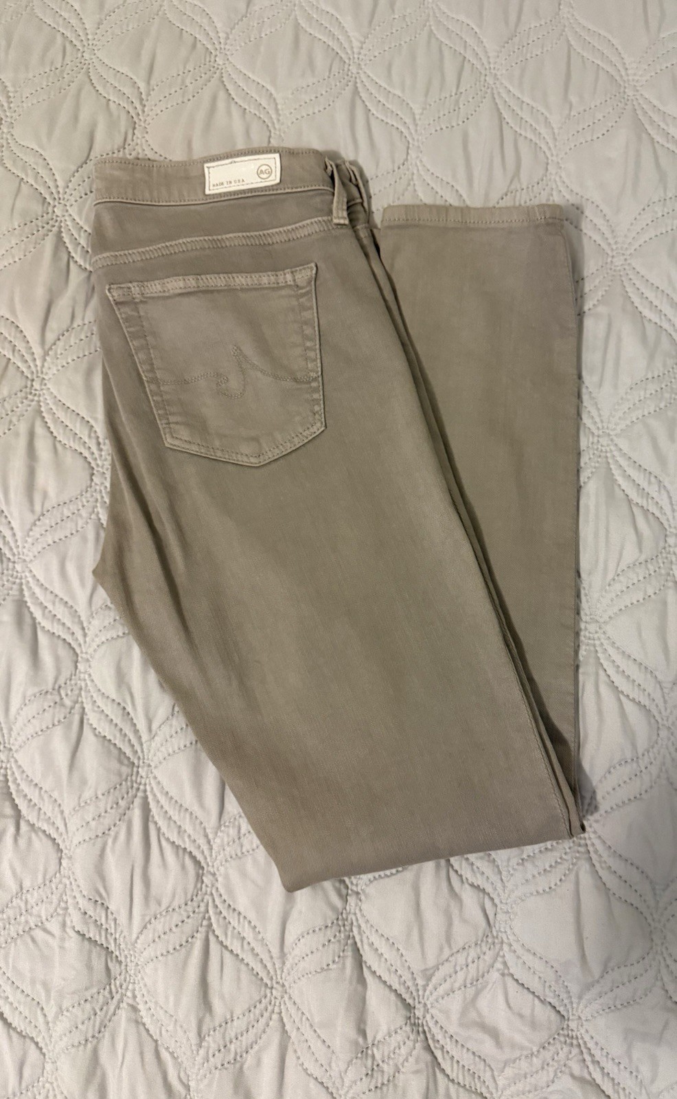 AG Adriano Goldschmied Stevie Ankle Jeans 26 Gray Slim Straight Made USA