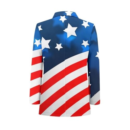 Blazer for Men Regular Fit Suit Jacket Sport Coats with X-Large American Flag