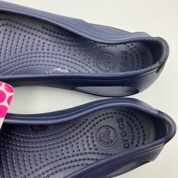 Crocs Womens Ballet Flats Kadee size 9 Navy Blue *NWT*