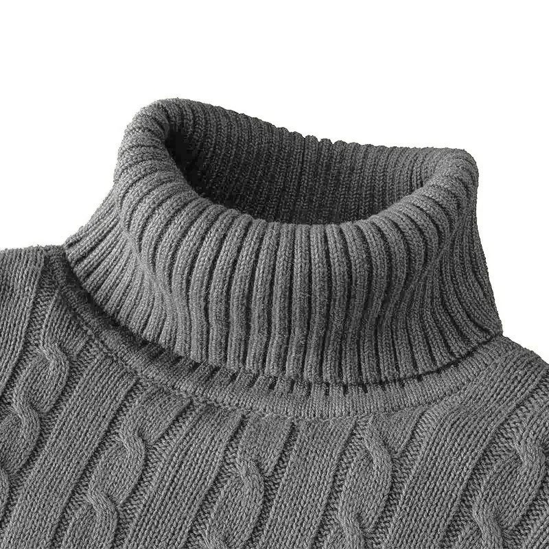 Men’s Turtleneck Soft Sweater Warm Knitted Autumn/winter Pullover Jumper NEW
