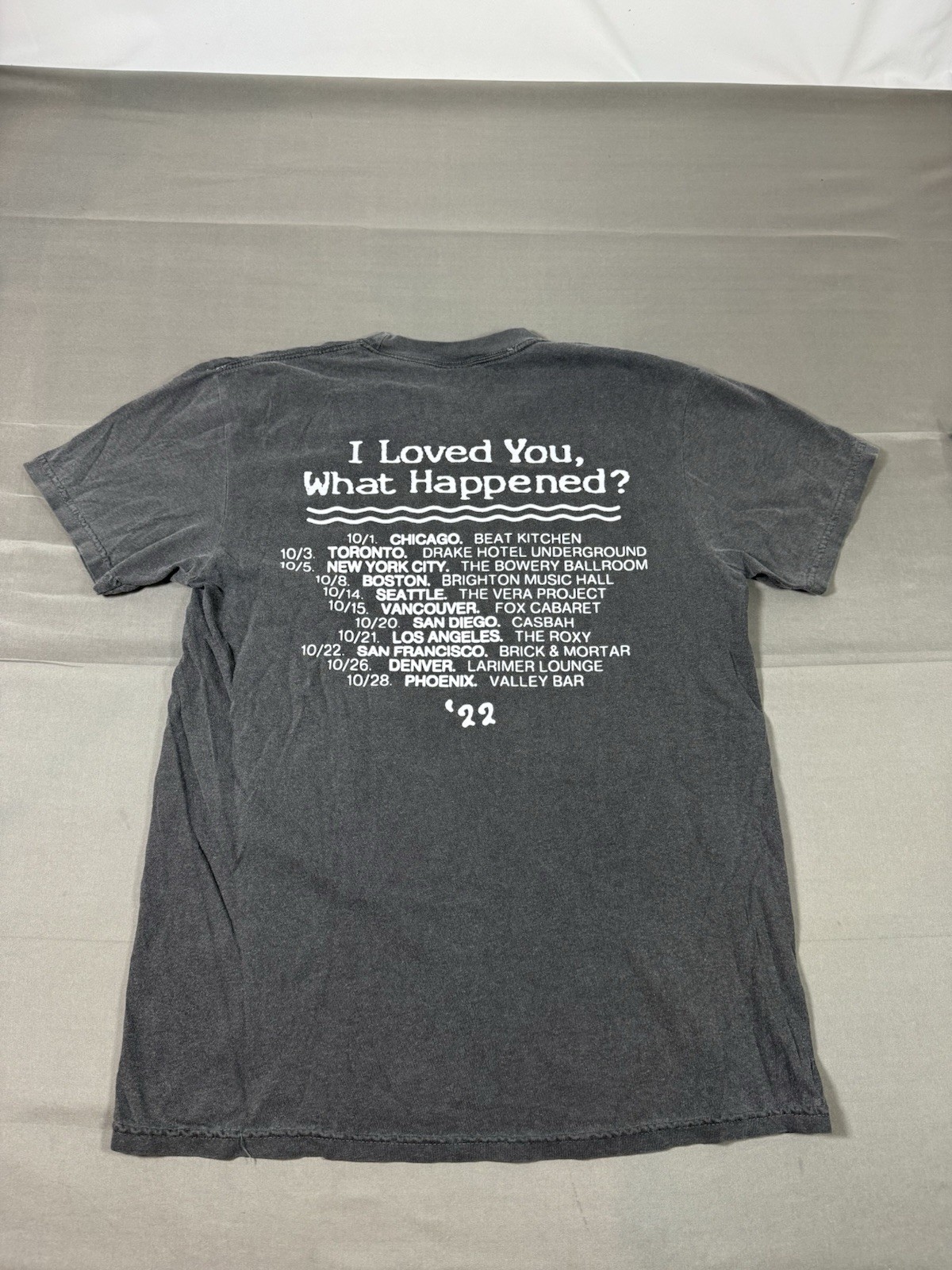 Fiji Blue The North American Tour 2022 Grey T Shirt Men’s Size Medium