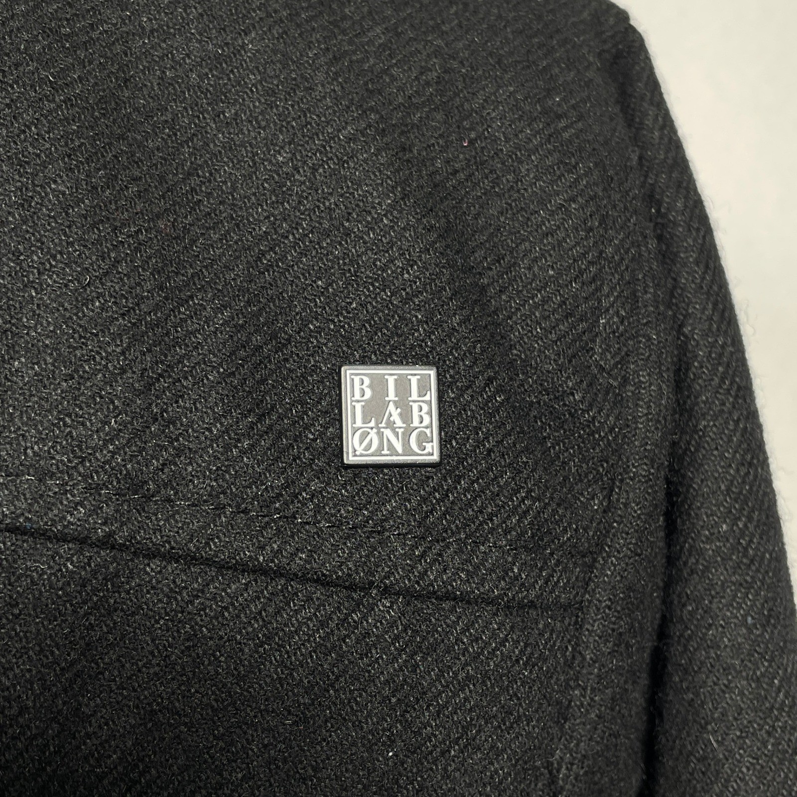 Billabong Black Wool Blend Toggle Duffle Coat Jacket Men’s XL