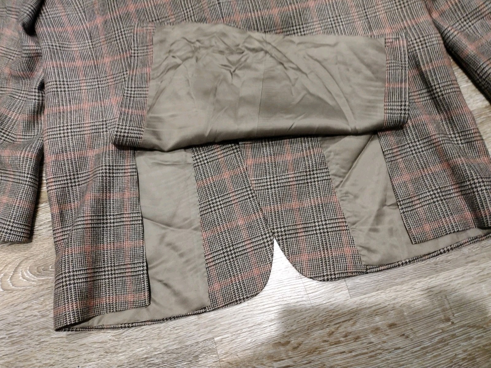 Corneliani Sport Coat 42R Brown Windowpane Check Wool Mohair Cashmere
