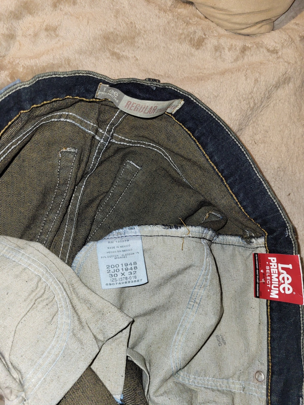Lee Premium Select Jeans Mens 30×32 New With Tags Regular Straight Dark Wash
