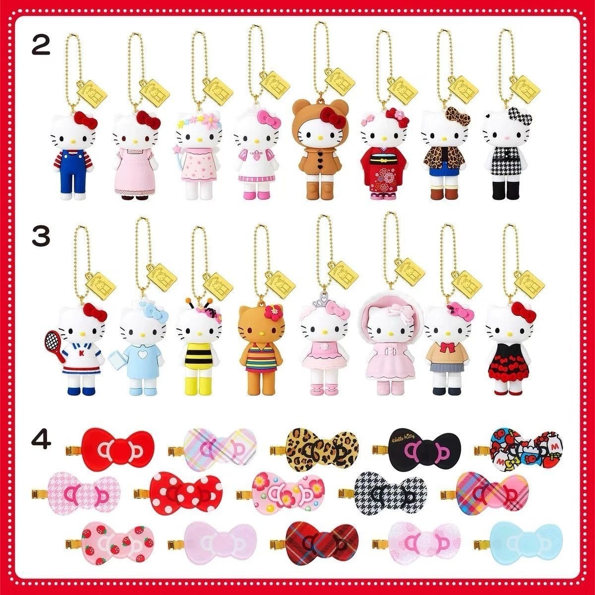 Hello Kitty Long Leg Blind Box Keychain 50th Tokyo Limited Plush Charm Gift lot
