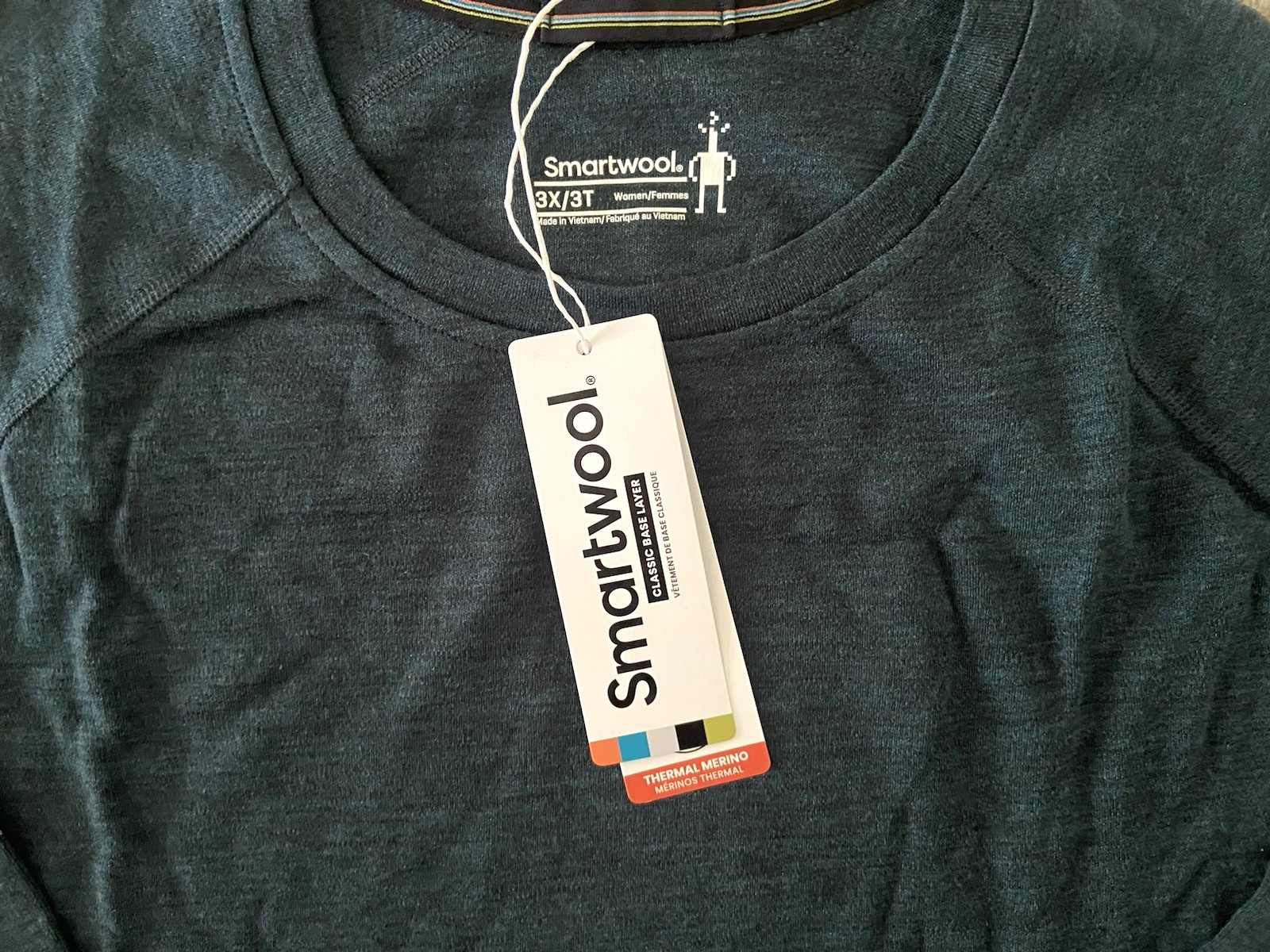 SmartWool Classic Thermal Base Layer Top – 100% Merino Wool, Long Sleeve 3X