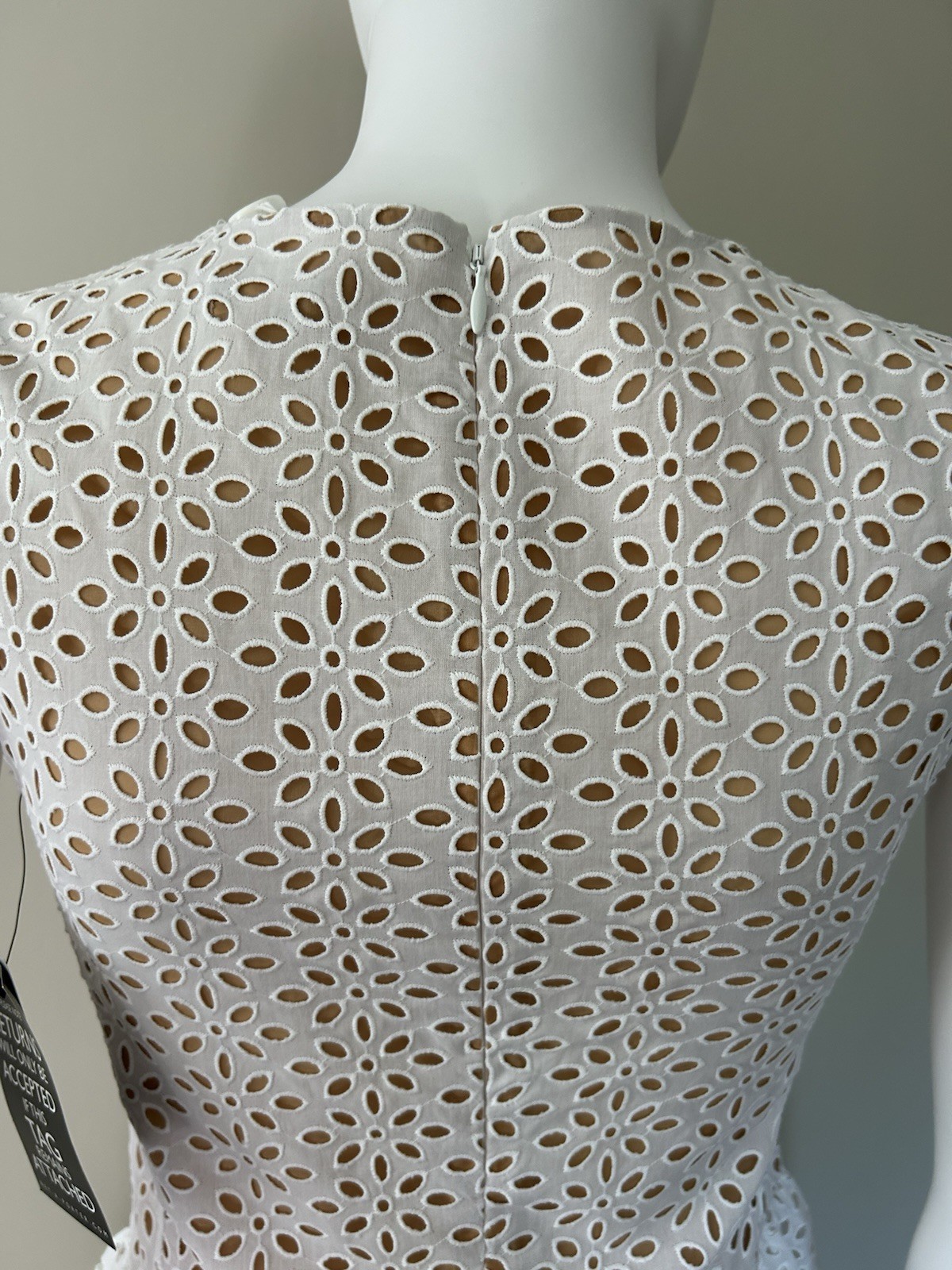 NWT Michael Kors Collection Resort 2014 Optic White Italy Peplum Top Sz 0