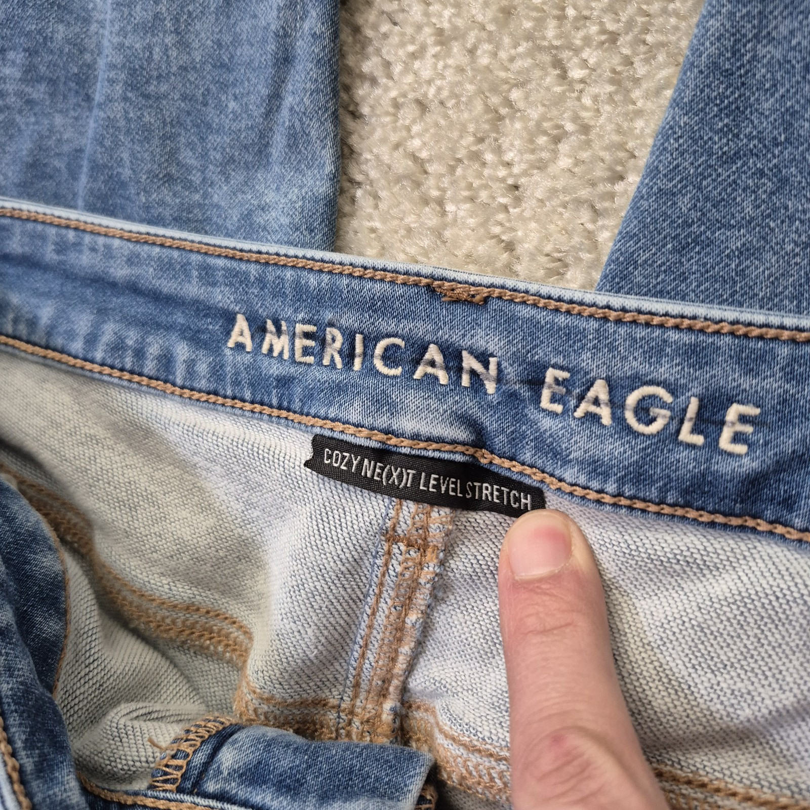 American Eagle Jeans Cozy Next Level Stretch Mom Jogger 20 Tall Lined Stretch